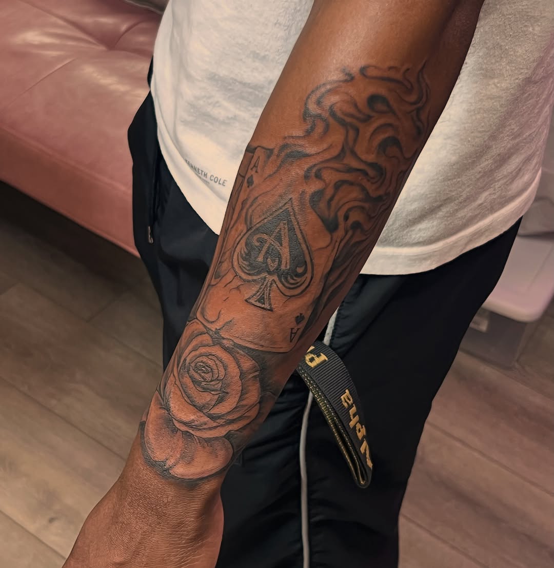 Tattoo by @bossladyphe1 — black_and_grey, realism