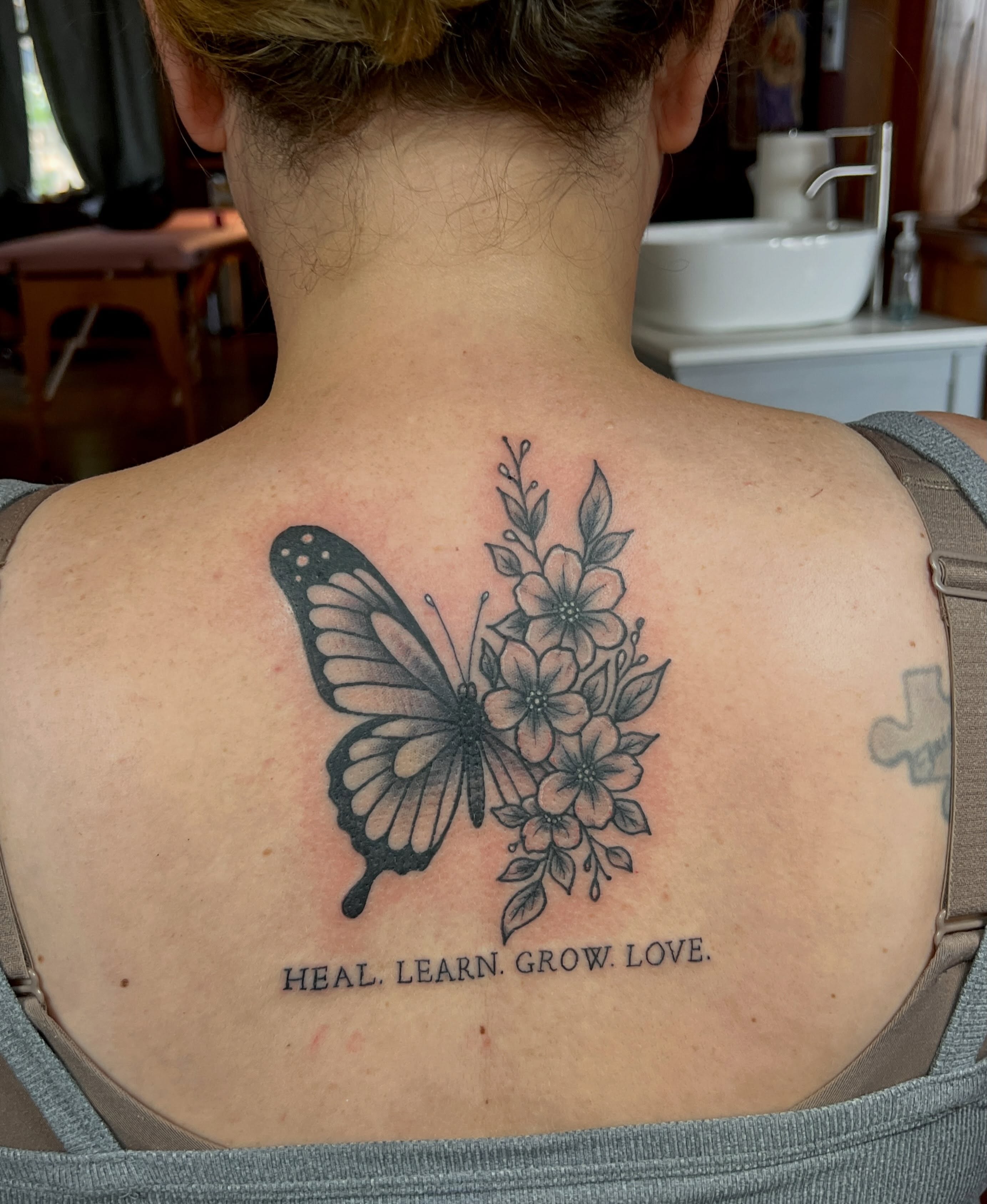 Tattoo by @jddunlaptattoos — black_and_grey