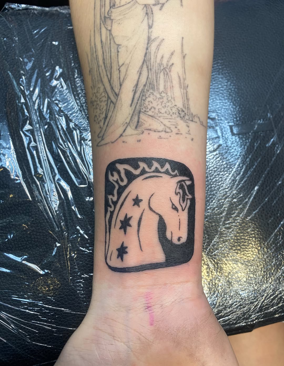 Tattoo by @oliviatawzertattoo — blackwork