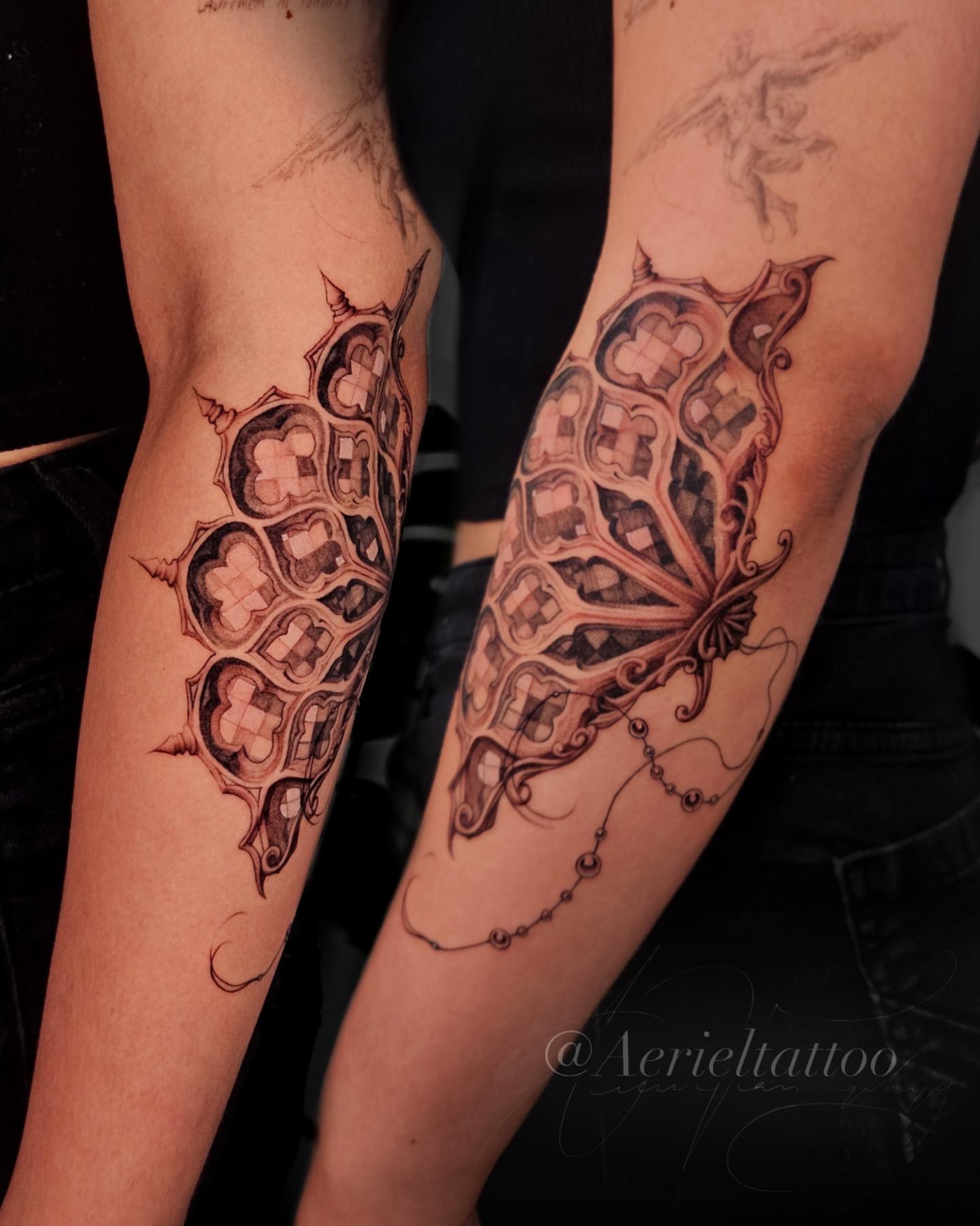 Tattoo by @aerieltattoo — ornamental, geometric