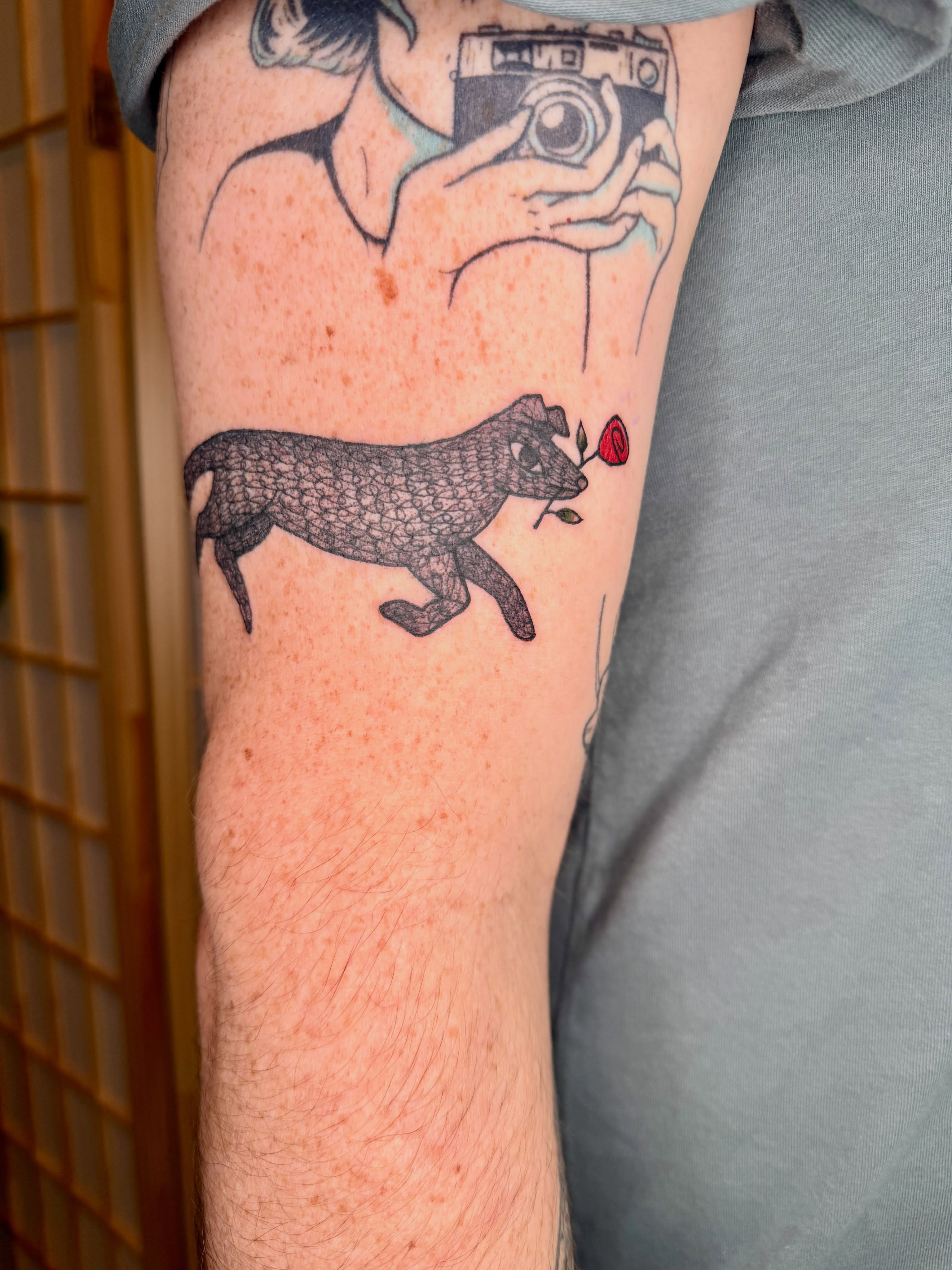 Tattoo by @pollenpowder — black_and_grey
