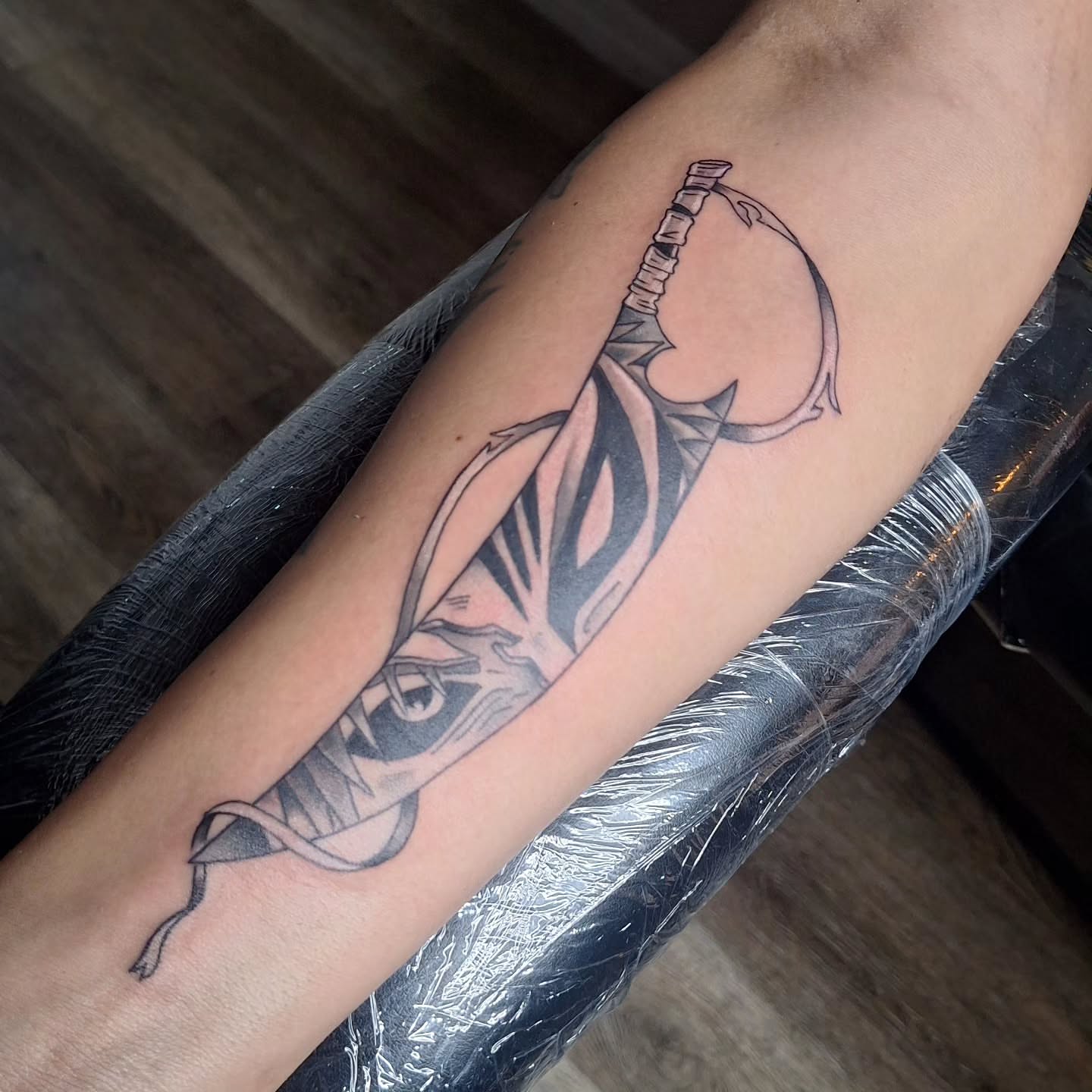 Tattoo by @jermwarfare_tattoos — geometric, black_and_grey