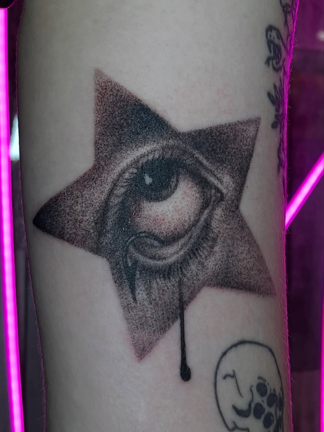 Tattoo by @dogranchtattoo — dotwork, dark_realism