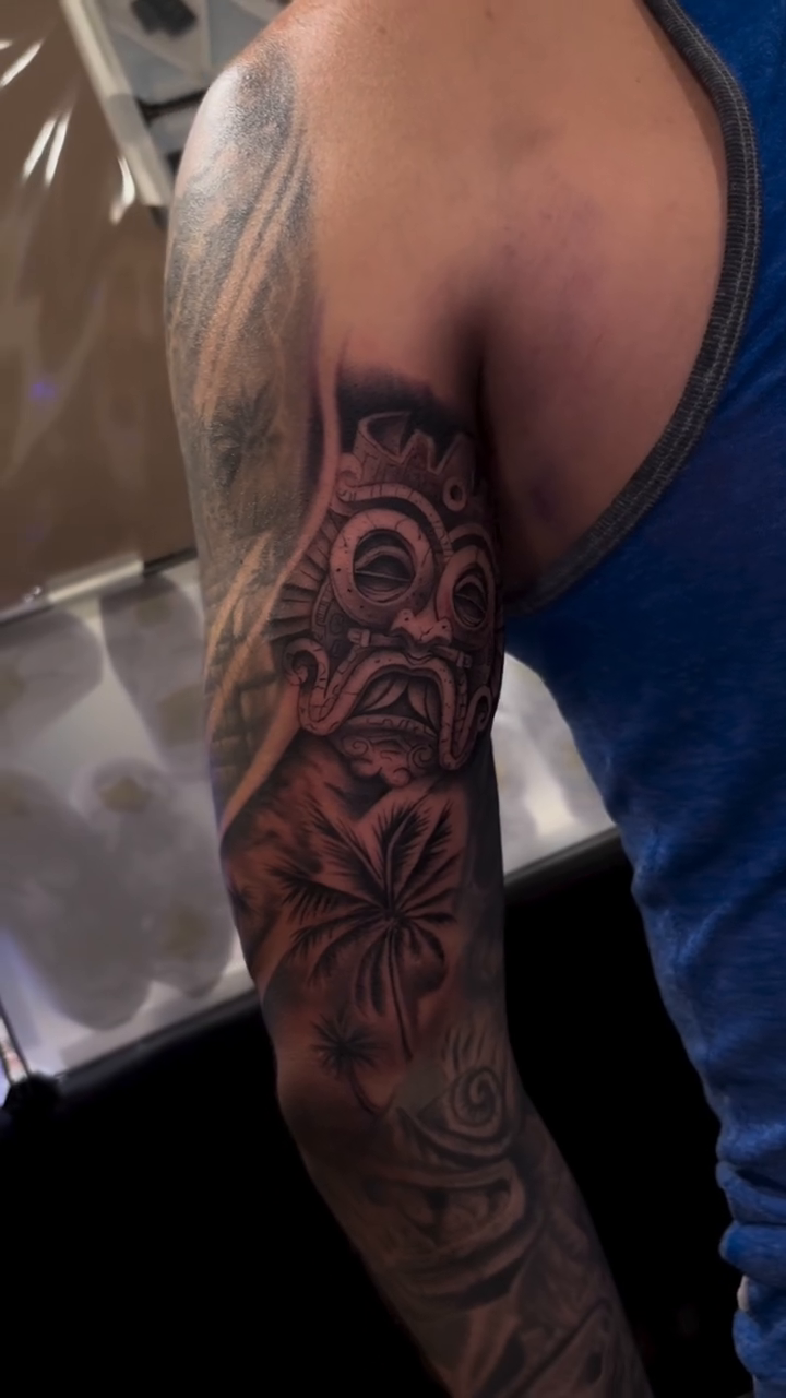 Tattoo by @artistzae_ — black_and_grey, dark_realism