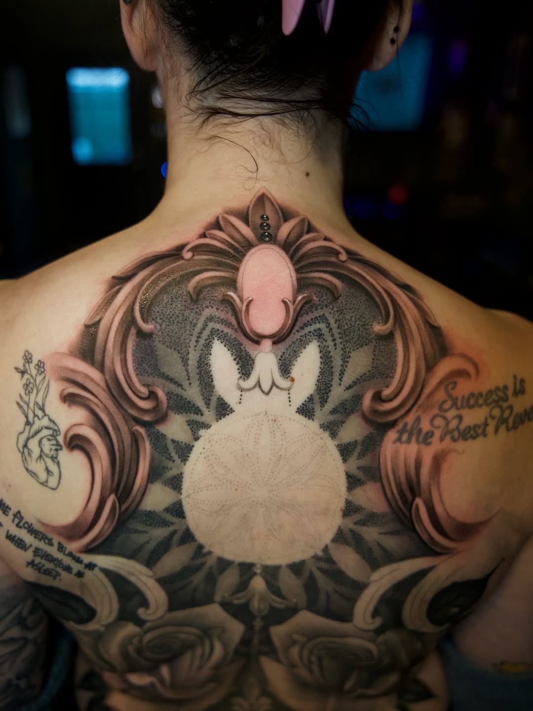 Tattoo by @creast4422 — black_and_grey, ornamental