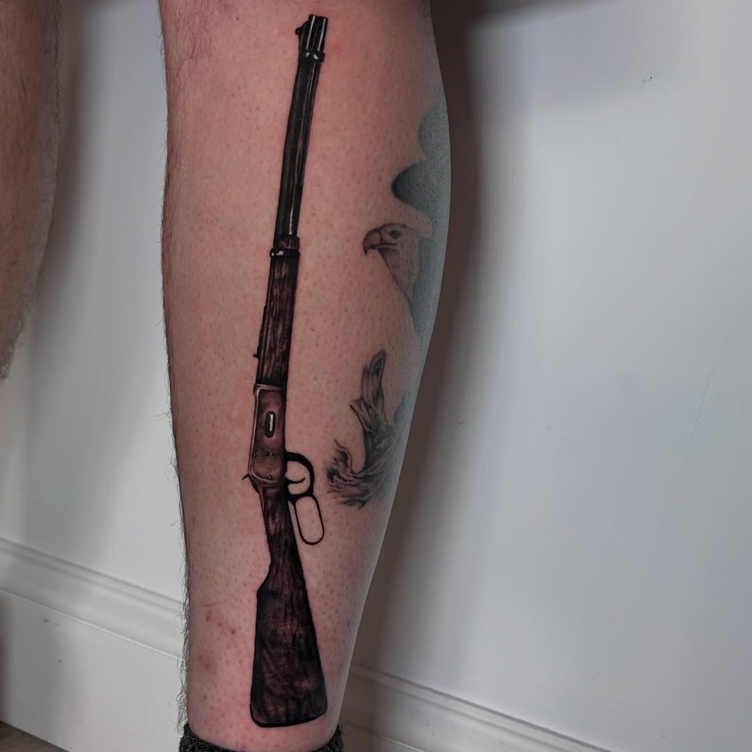 Tattoo by @alexlangtattoo — black_and_grey