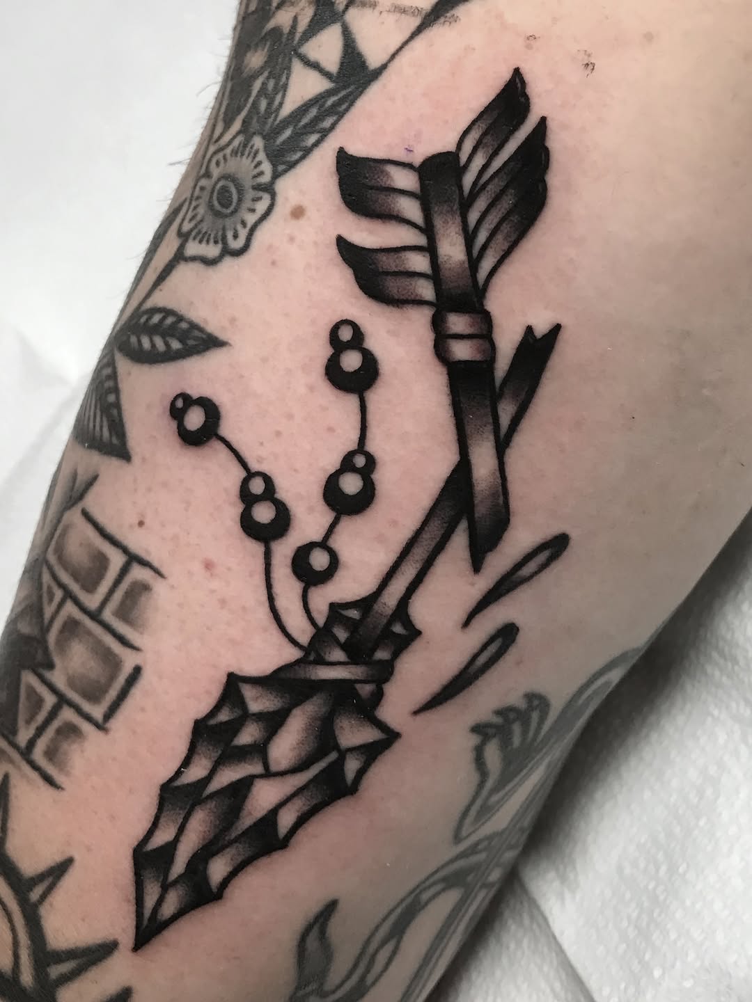 Tattoo by @angelwesttattoo — american_traditional, black_and_grey