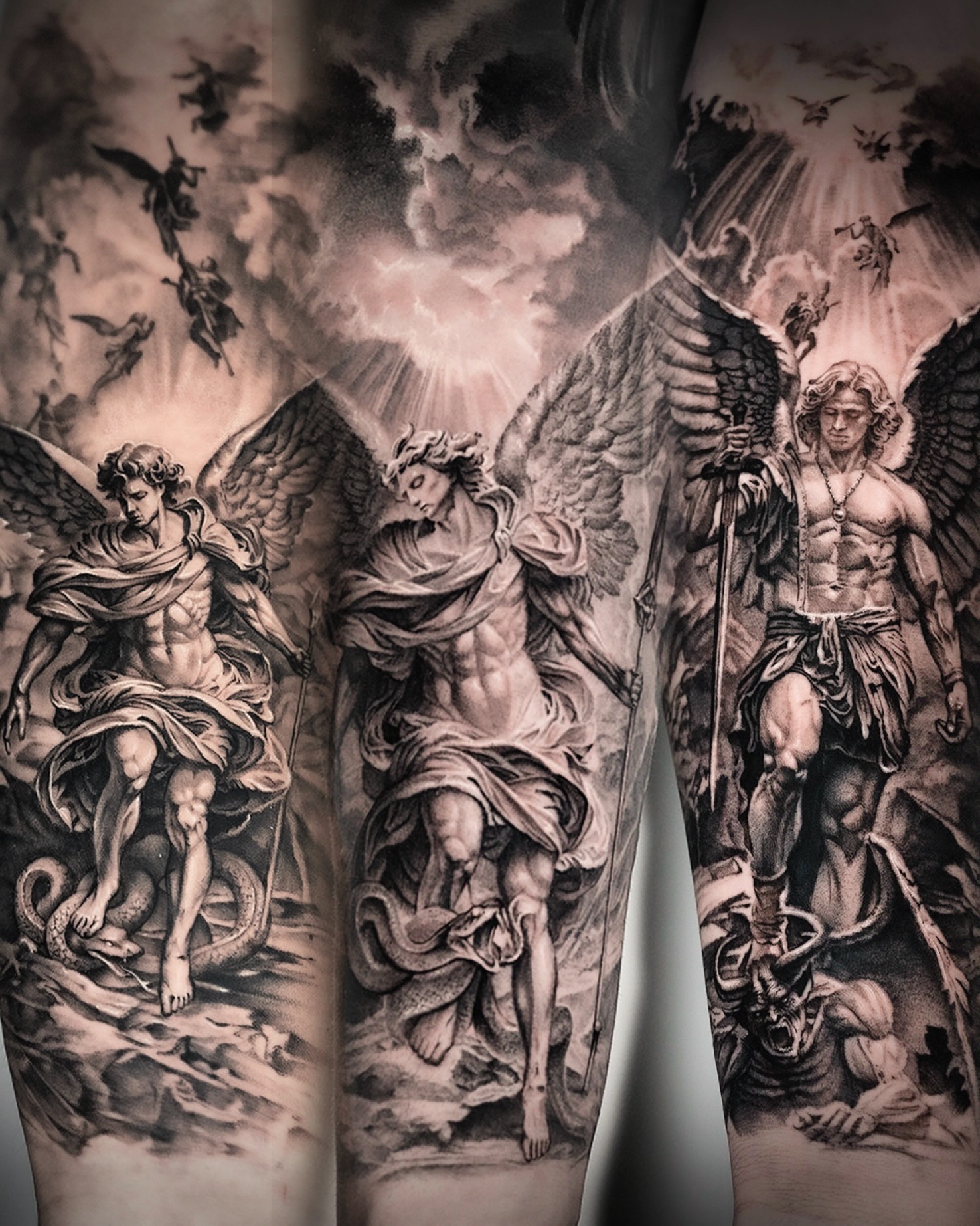 Tattoo by @tattooer_amu — black_and_grey, realism
