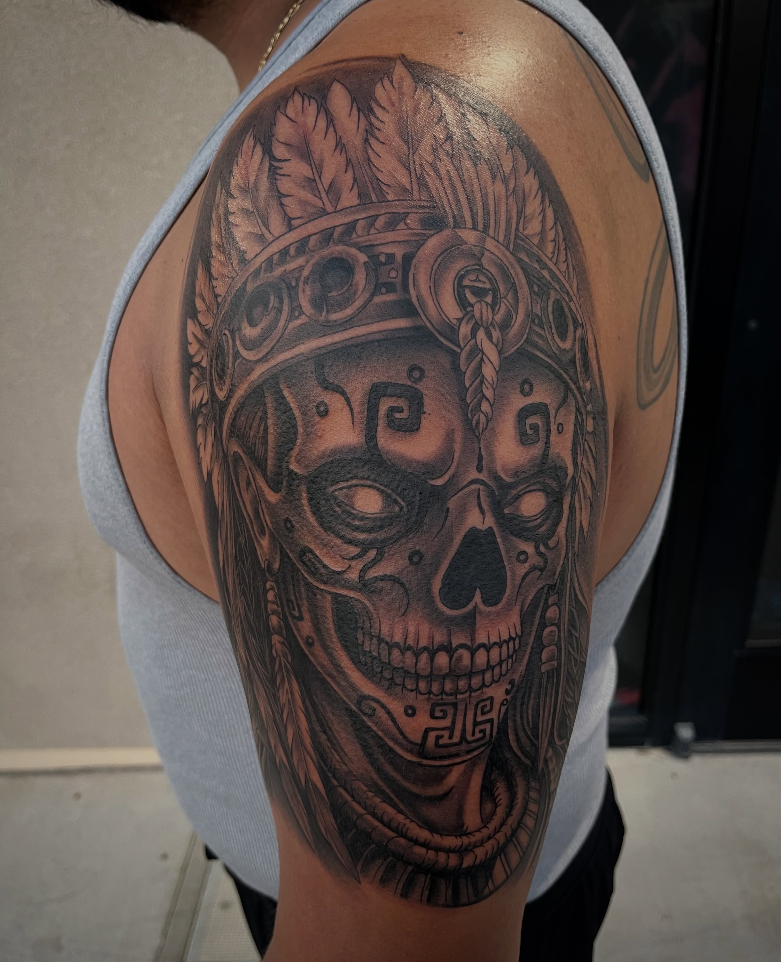 Tattoo by @kwetextatuajes — black_and_grey, realism