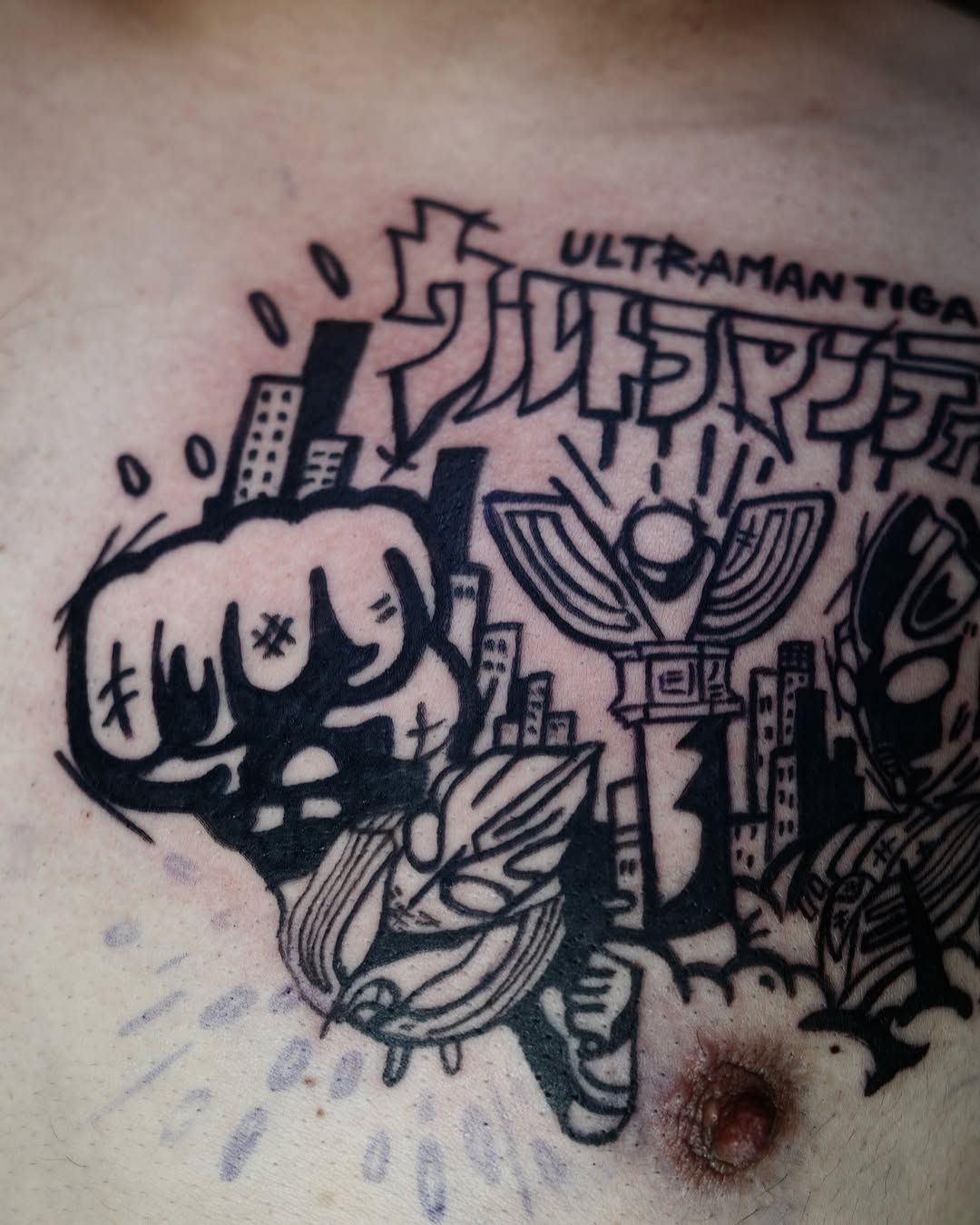 Tattoo by @takuu_tattoo — black_and_grey
