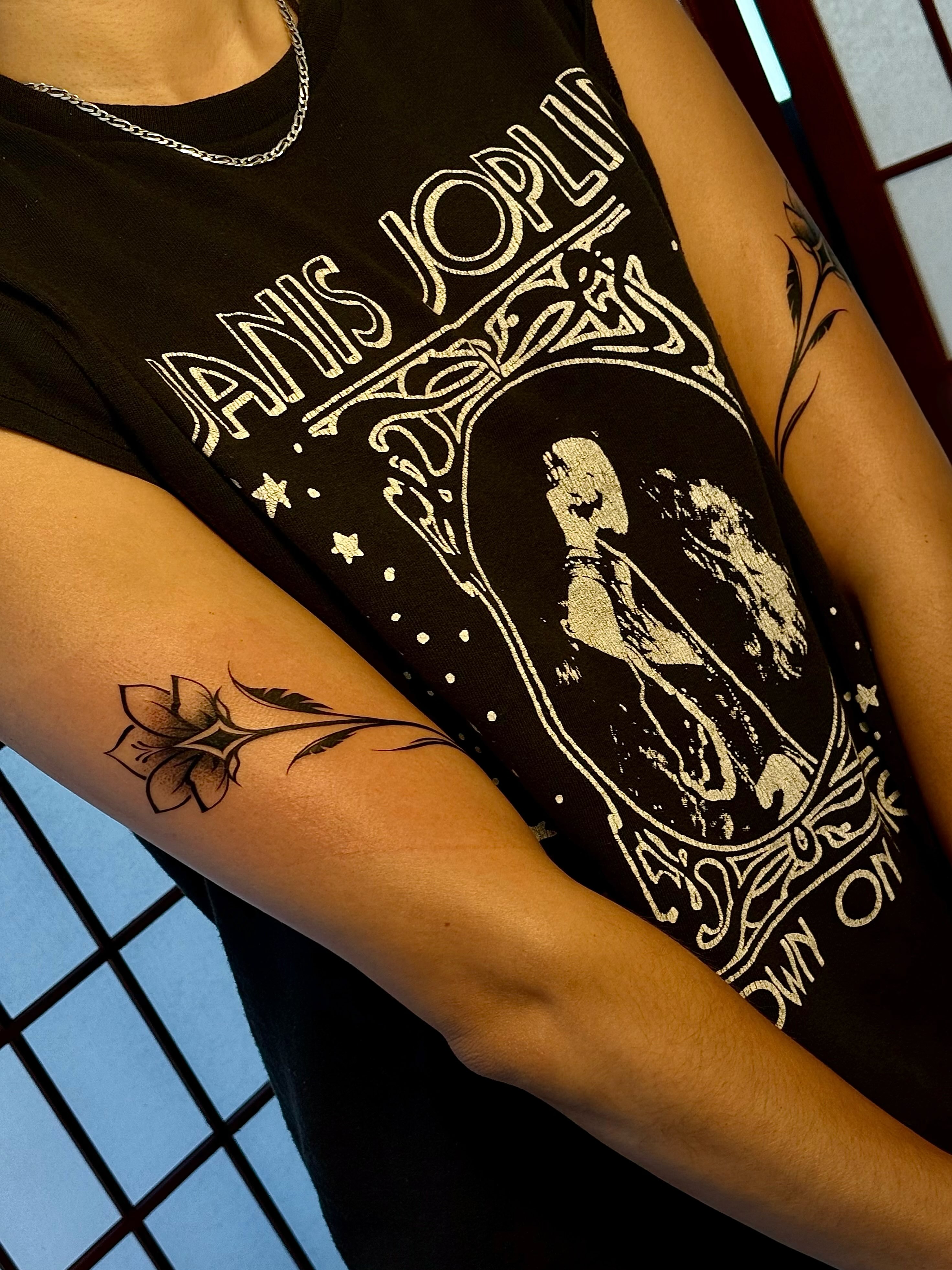Flower black and grey tattoo on the forearm by MISO ⟡ Bay Area Tattoo Artist