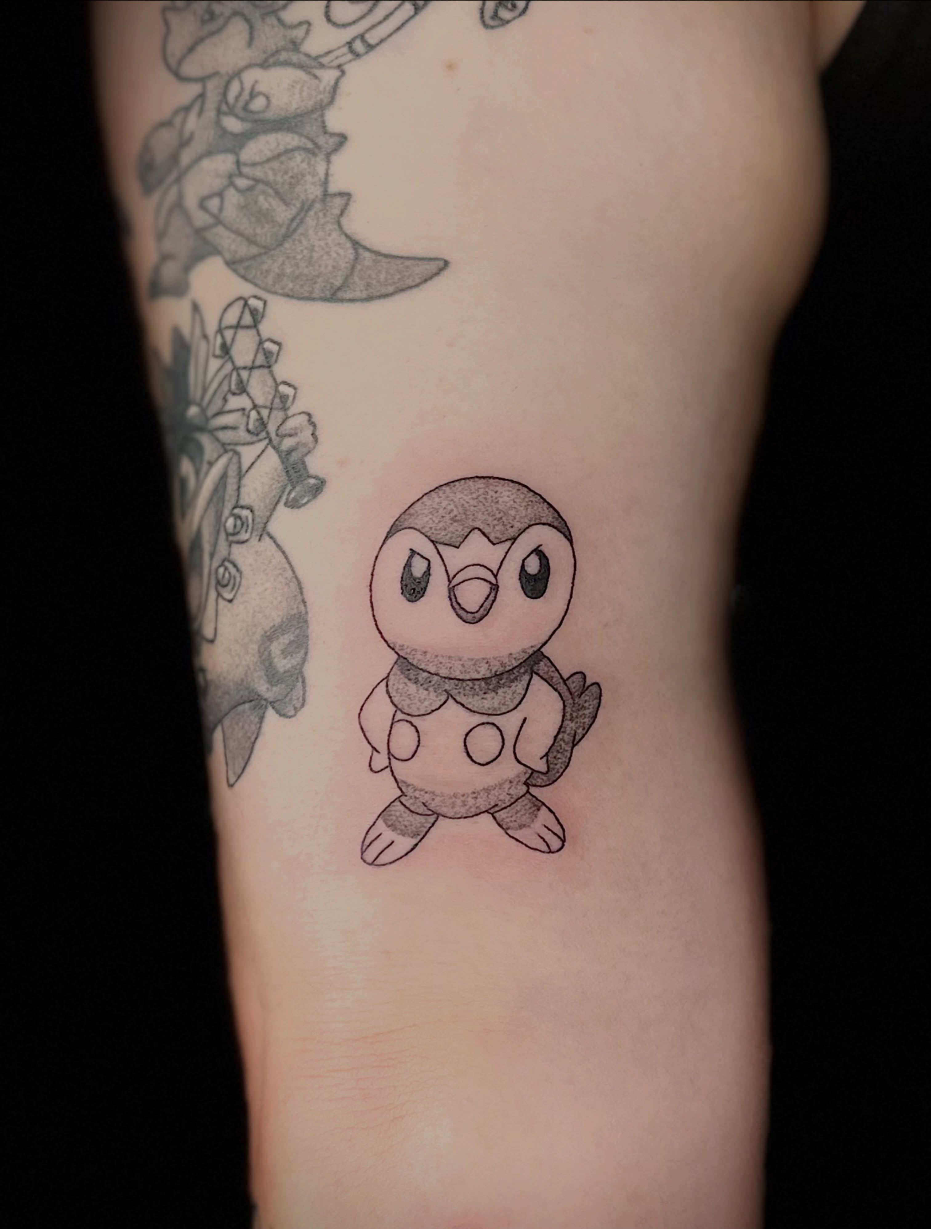 Squirtle dotwork tattoo on the forearm by NuNu