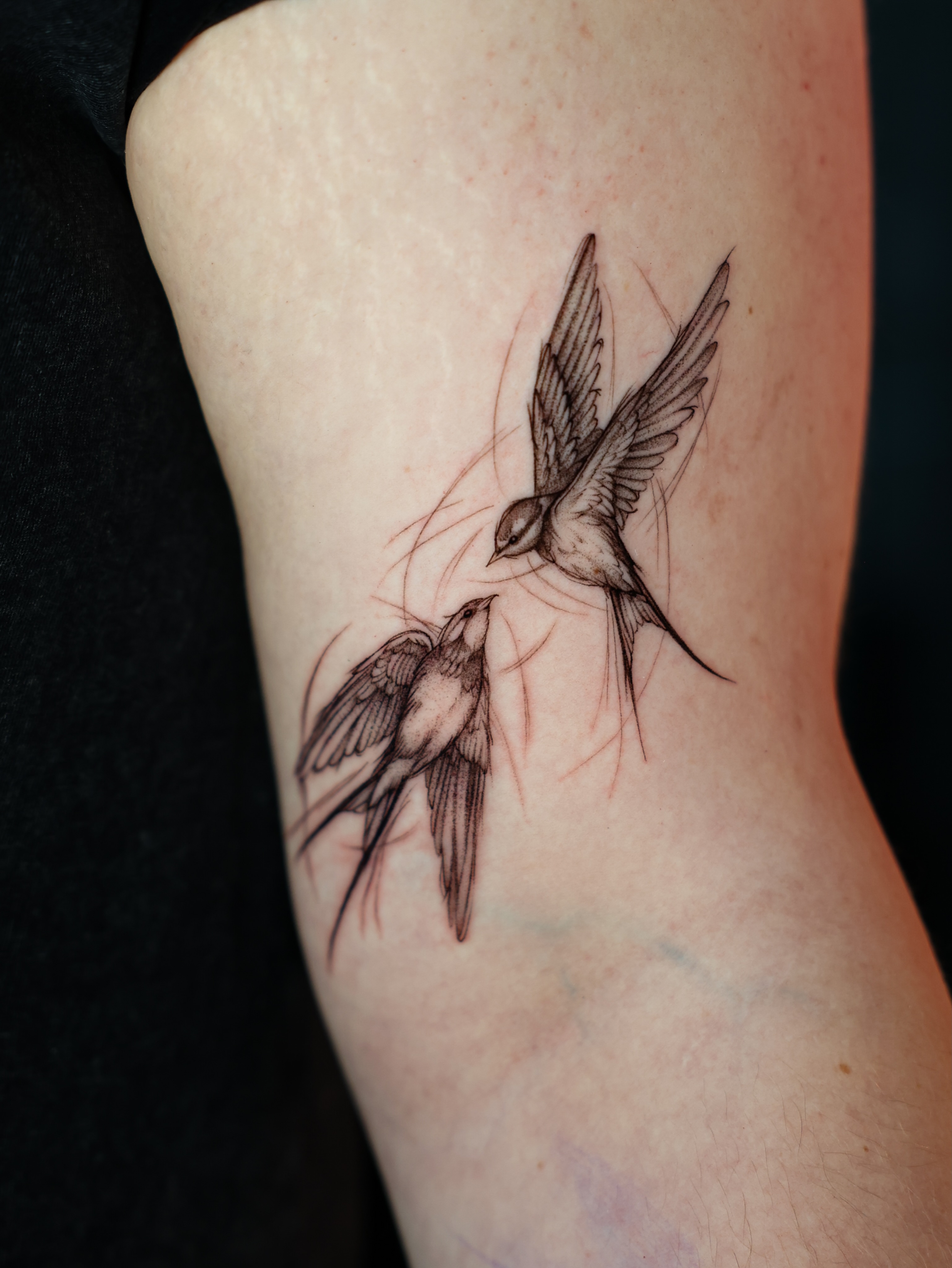 Tattoo by @fckthetinytattooer — black_and_grey