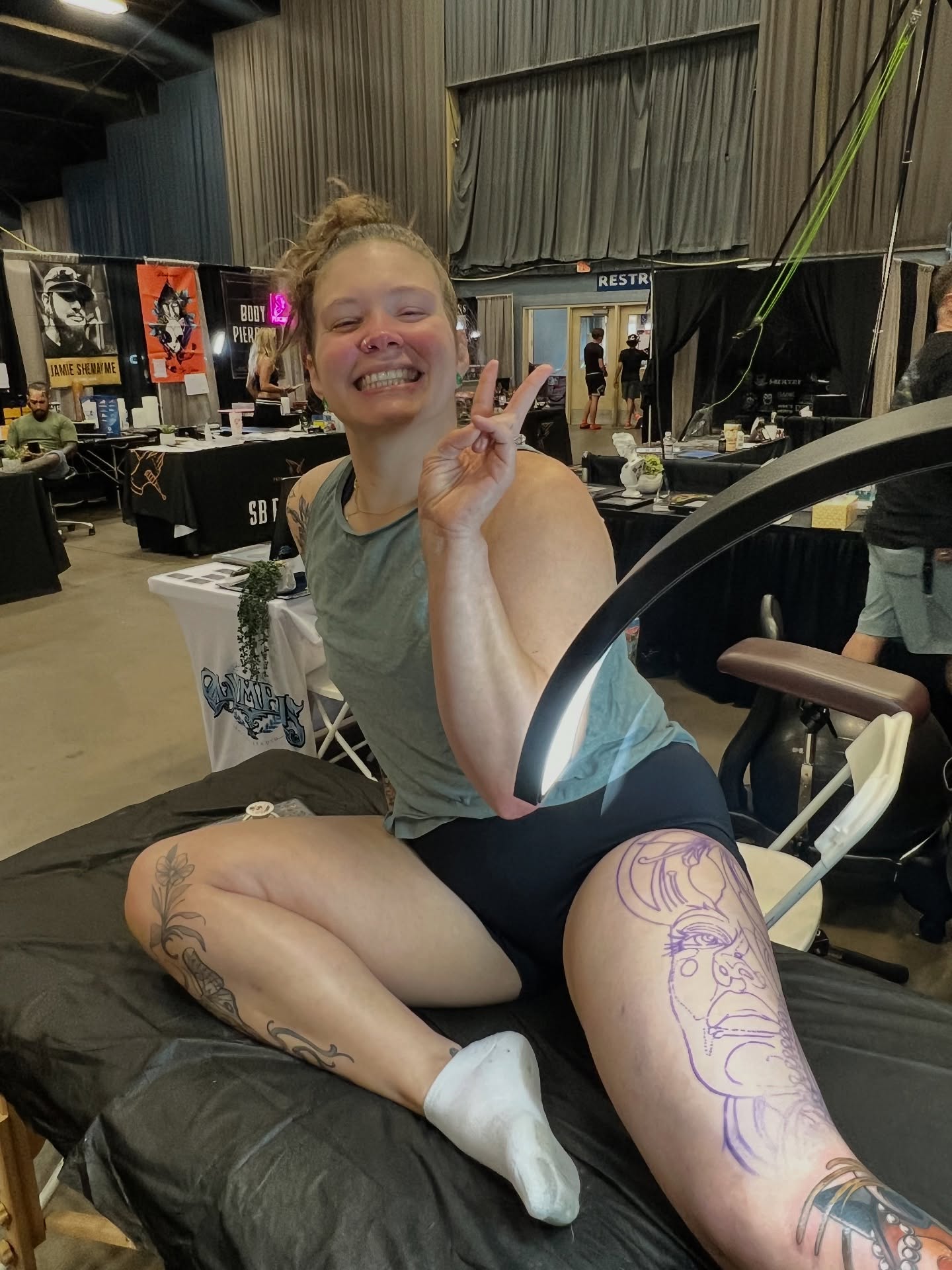 Cartoon character new school tattoo on the leg by Tattoo Artist