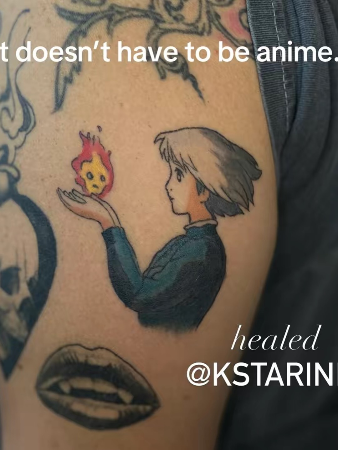 Tattoo by @kstarink — anime