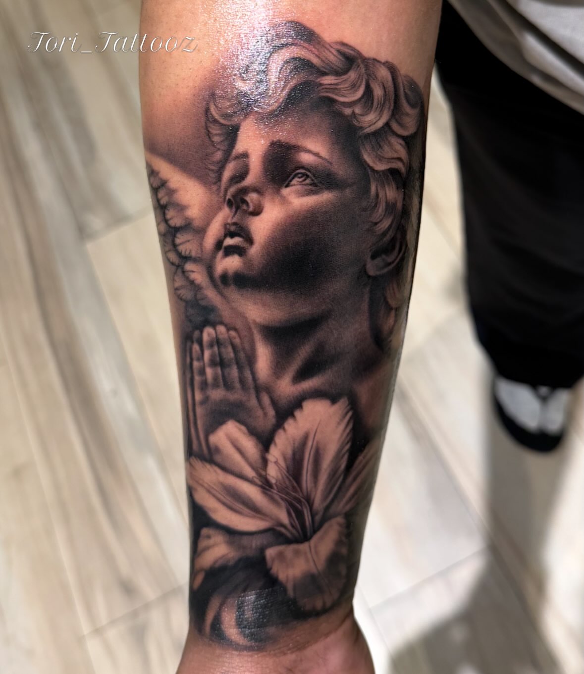 Tattoo by @tori_tattooz β realism, black_and_grey