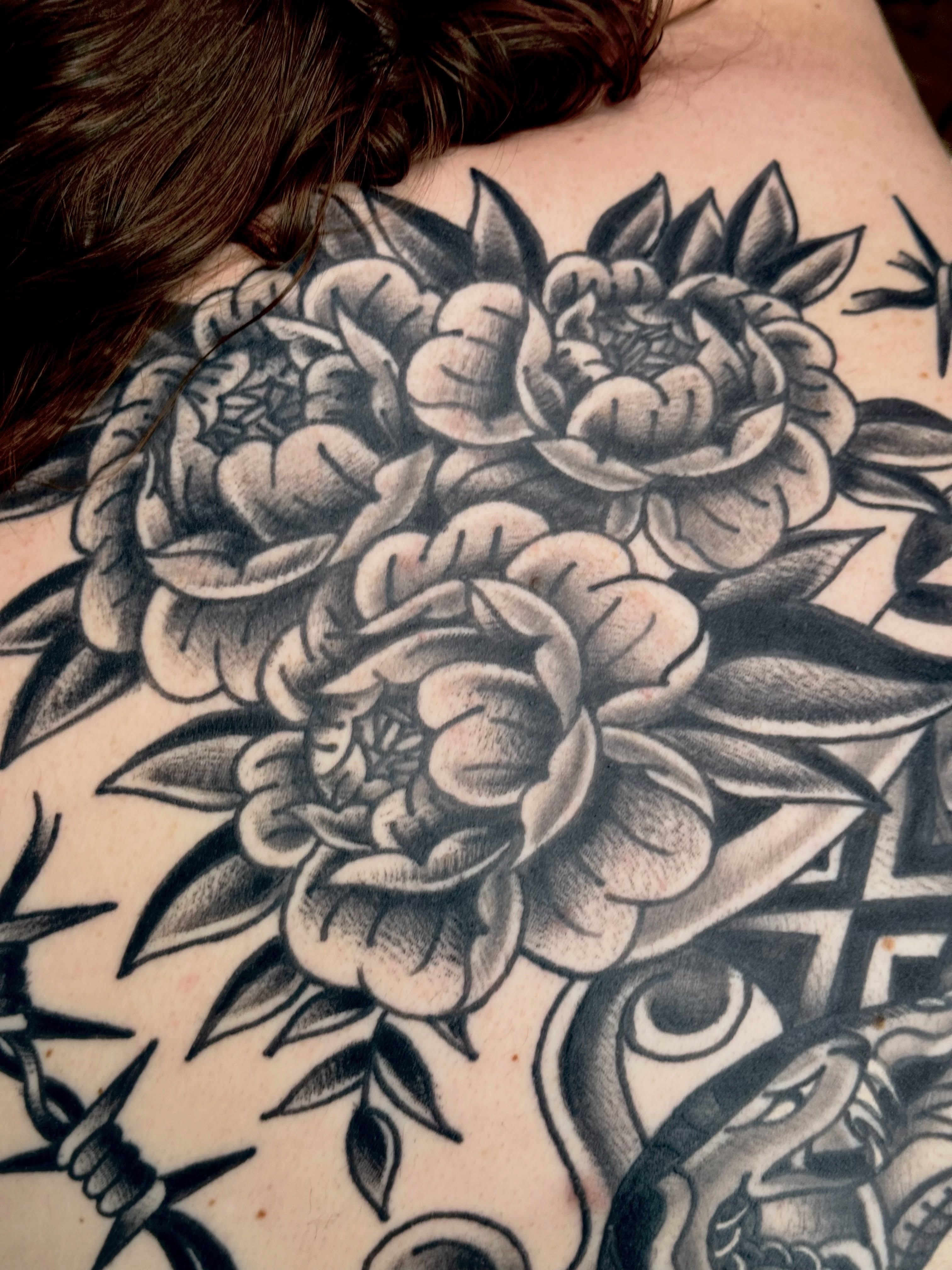Tattoo by @electrababytattoo — american_traditional, black_and_grey