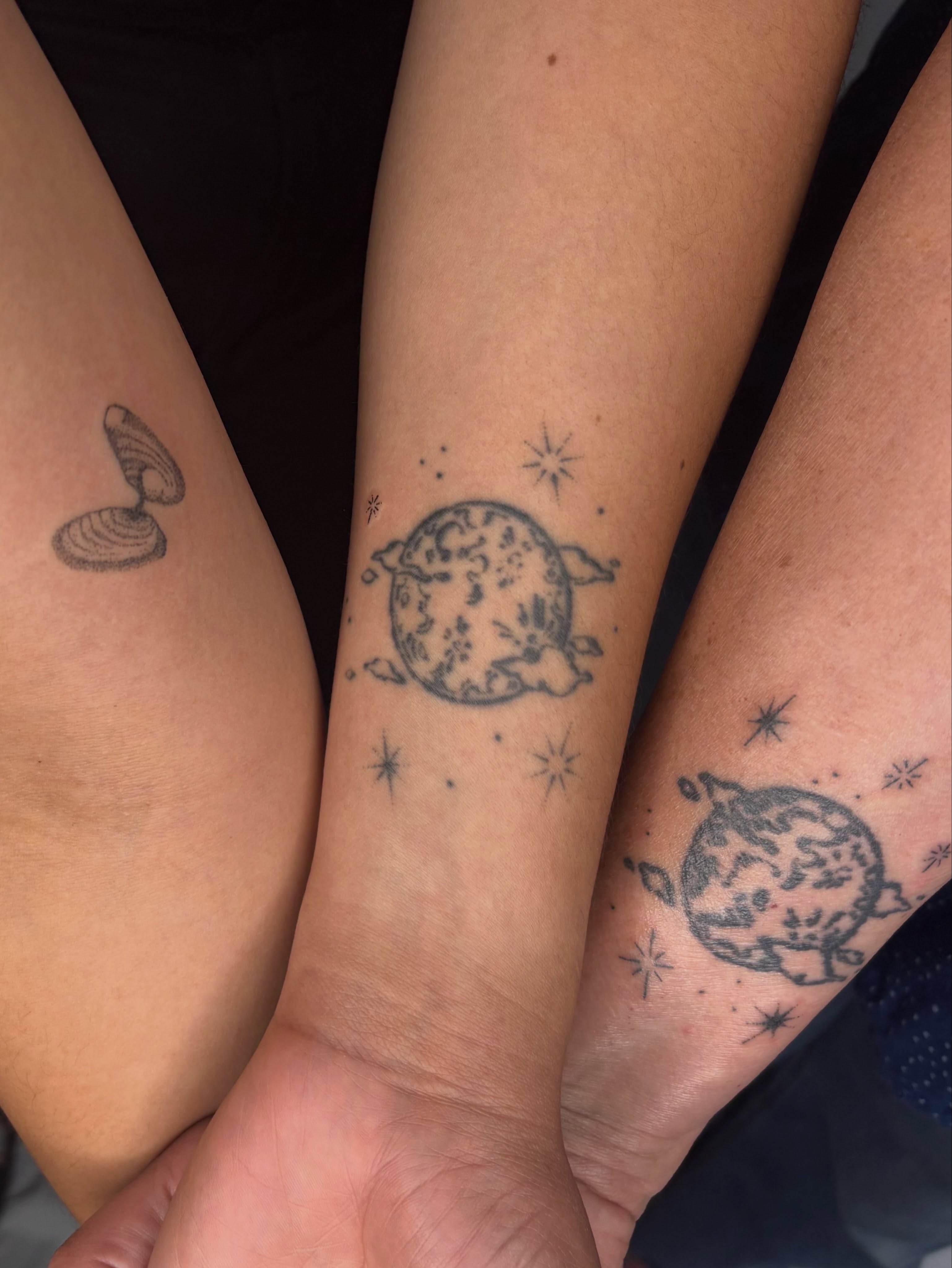 Moon phases black and grey tattoo on the forearm by sabrina ✿ ◔ ں ◔ ✿ san francisco tattoo!