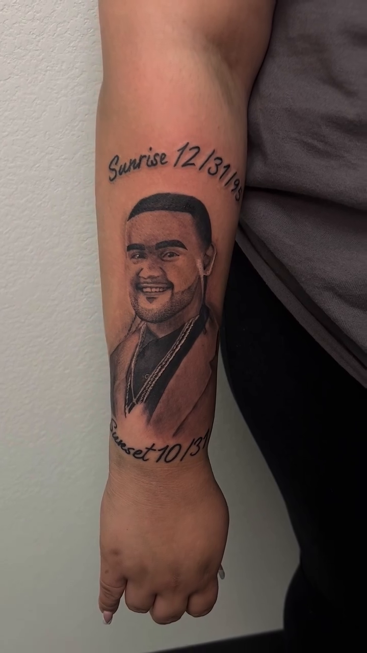 Tattoo by @therealtatbrat — realism, black_and_grey