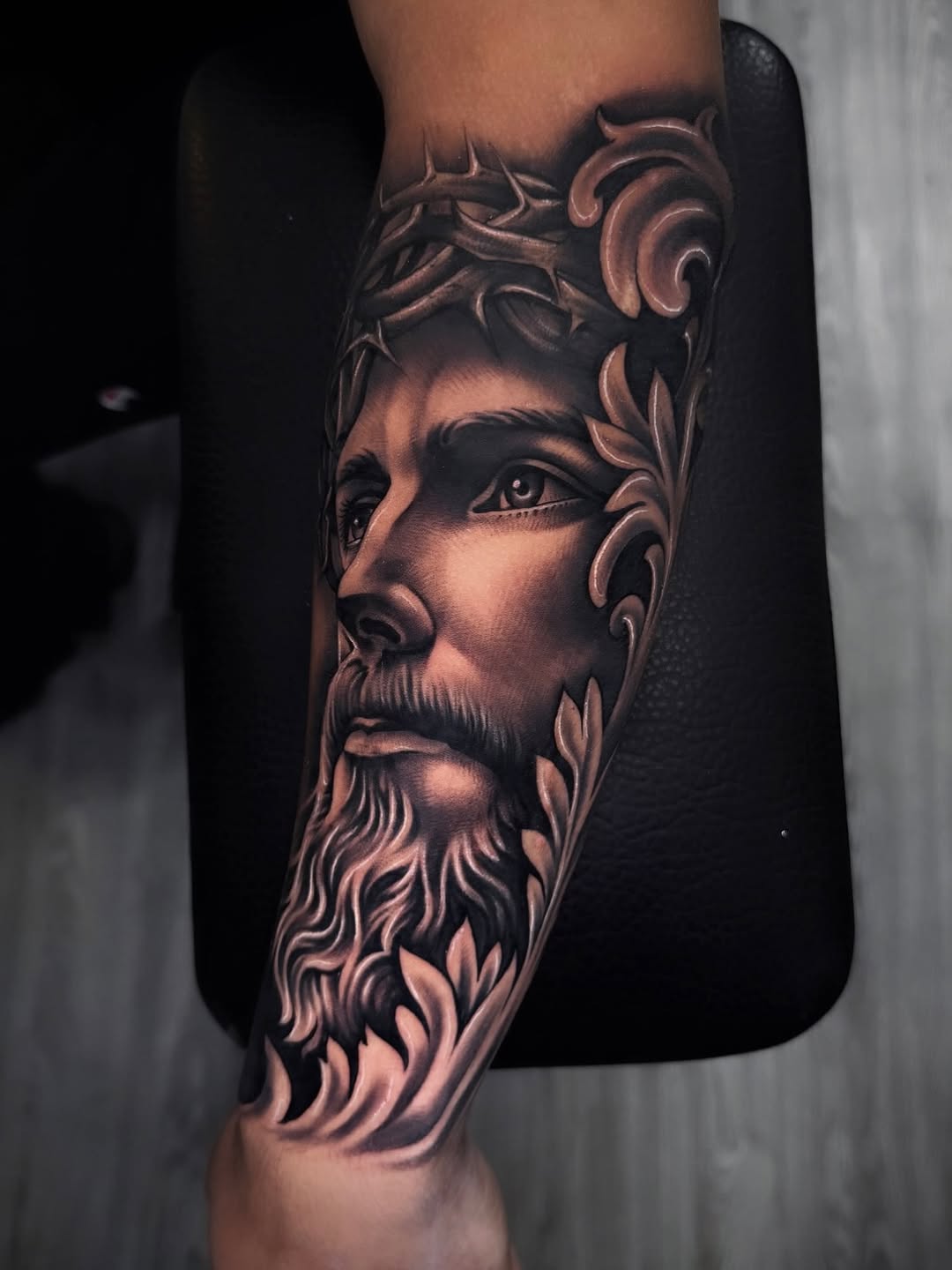 Tattoo by @aleks_tat2 — realism, black_and_grey