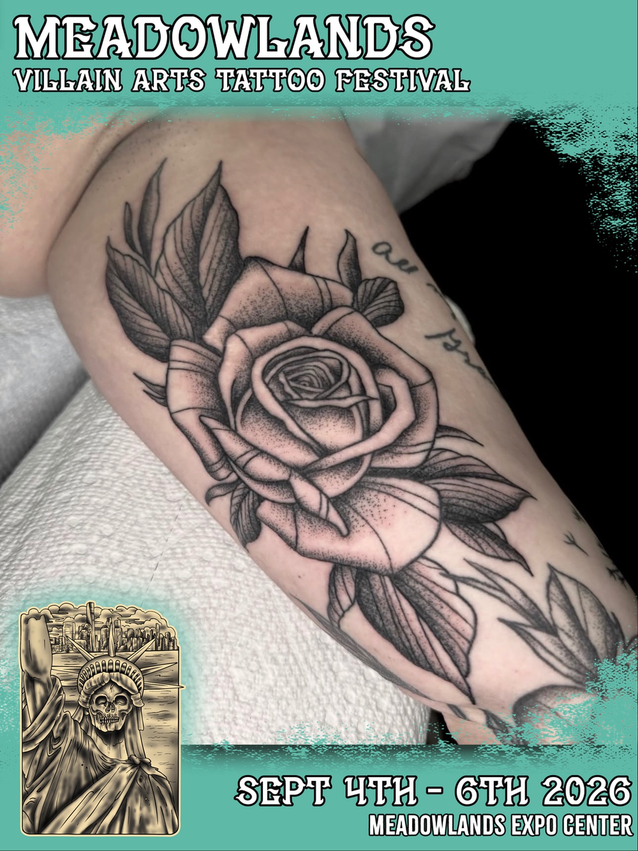 Rose black and grey tattoo on the forearm by @michaelryan_tattoo