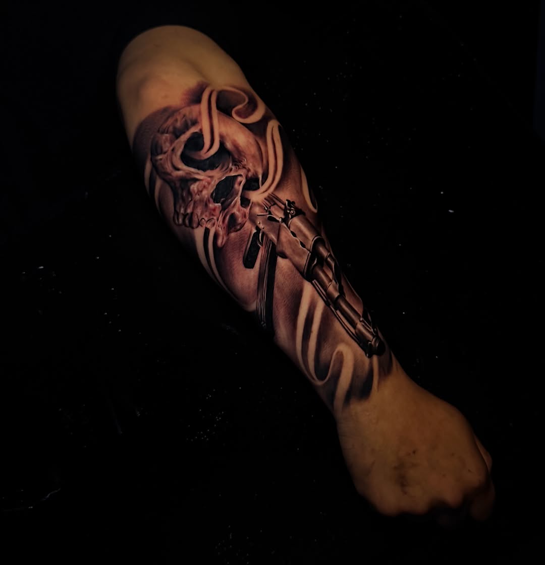 Tattoo by @thesantanaink — realism, black_and_grey