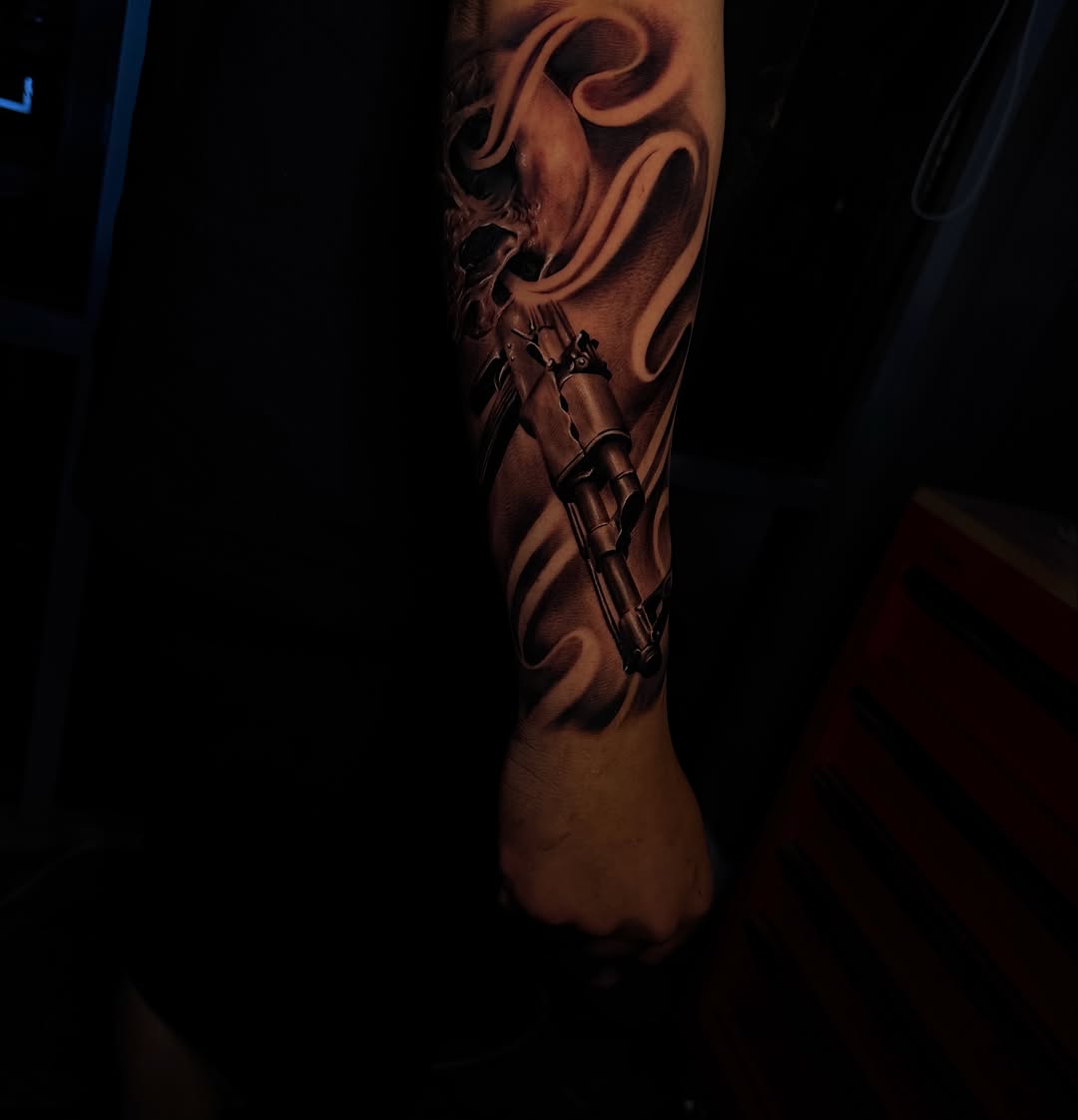 Tattoo by @thesantanaink — realism, black_and_grey