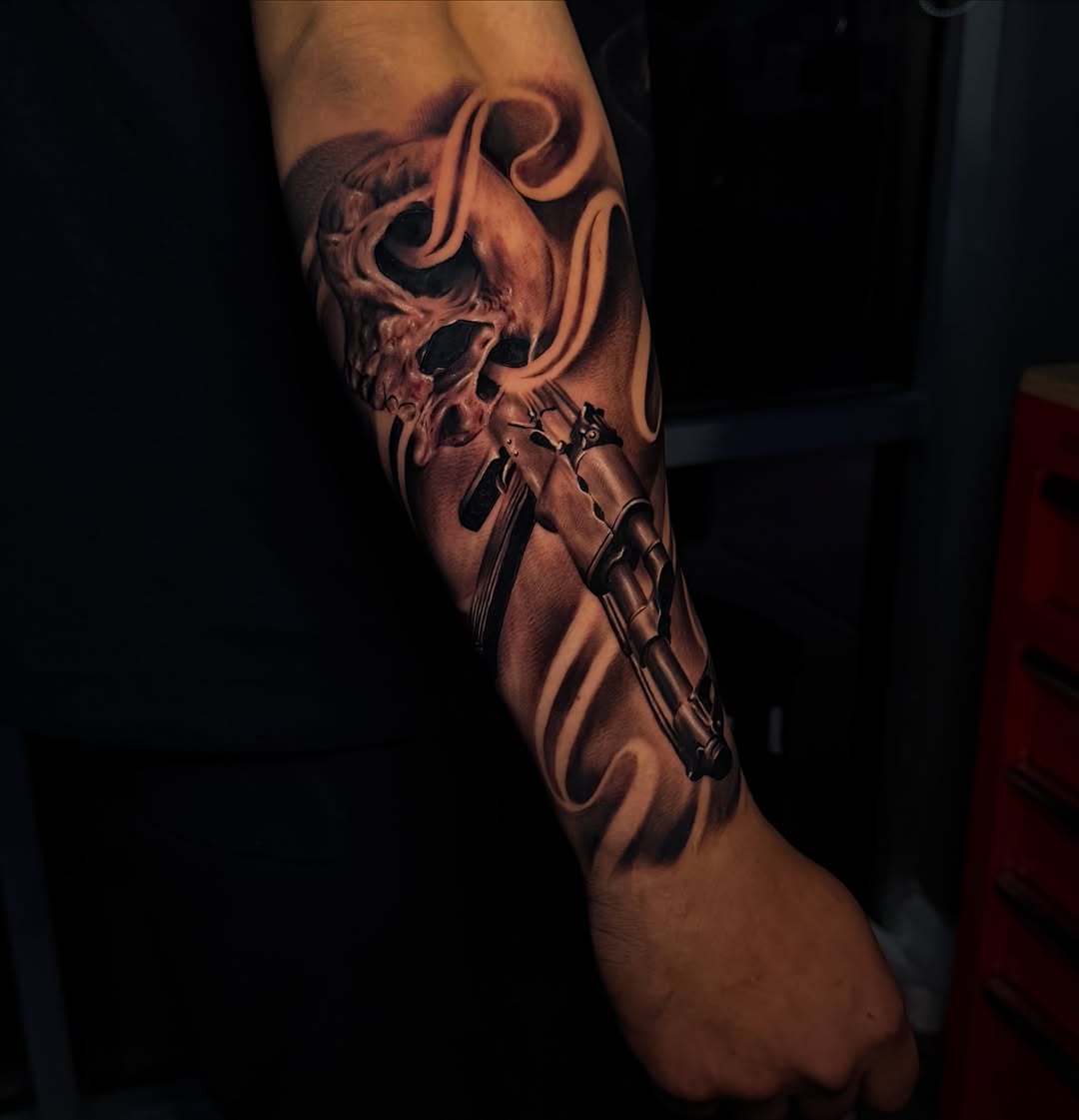 Tattoo by @thesantanaink — realism, black_and_grey