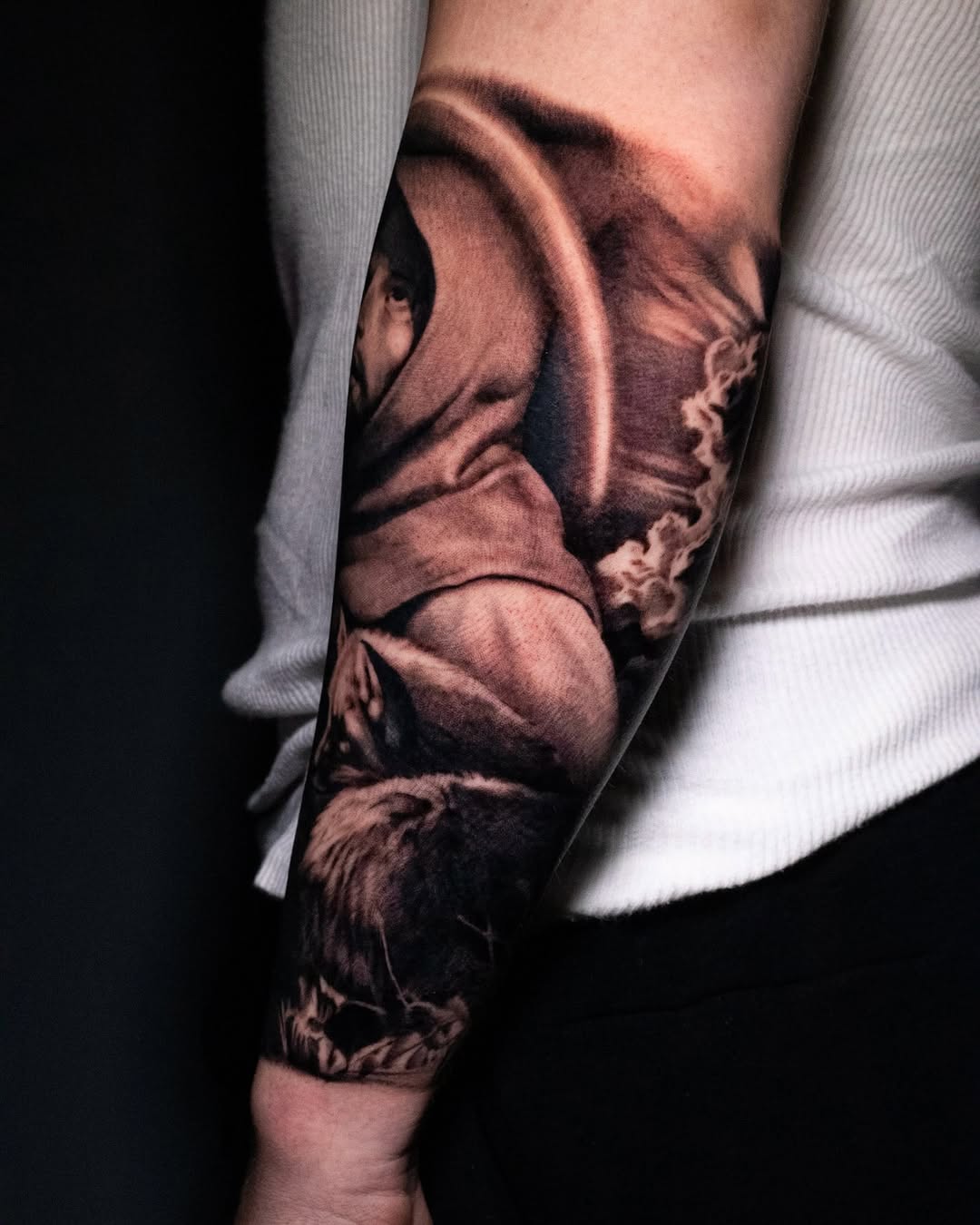 Tattoo by @isabelroseink — realism, black_and_grey