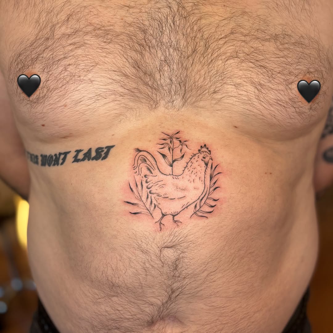Doves black and grey tattoo on the chest by carla sofia