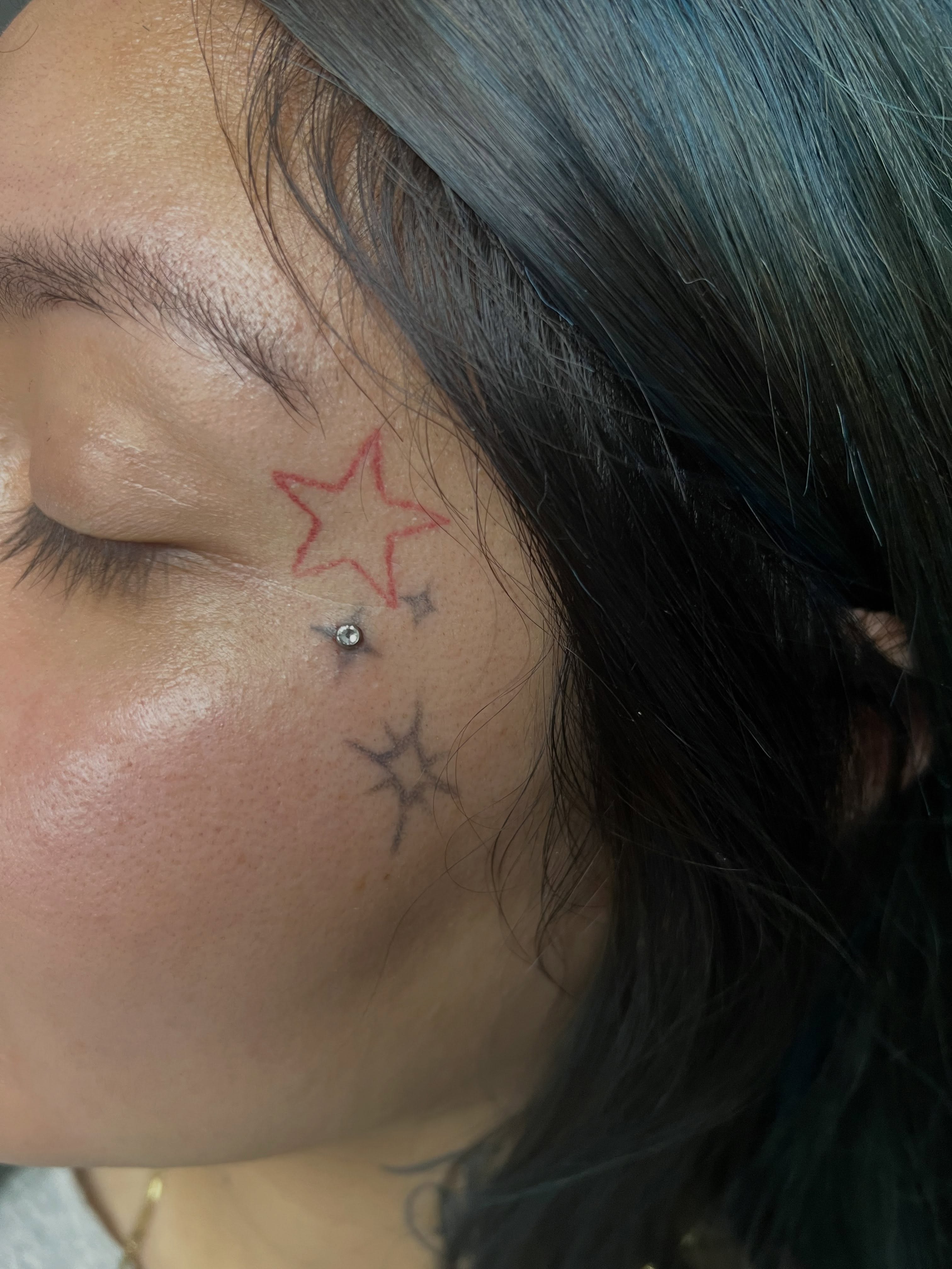 Stars geometric tattoo by Renzoe_piercingz