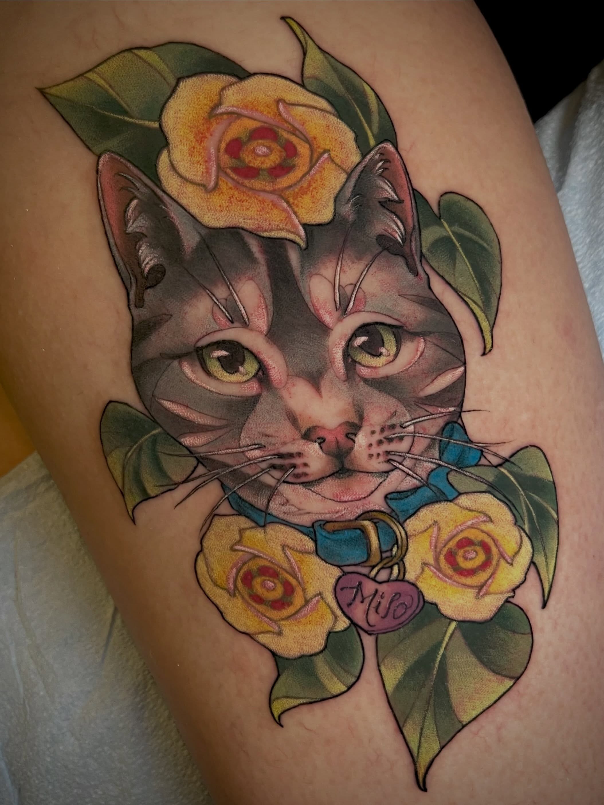 Tattoo by @cashewwws — realism, dotwork
