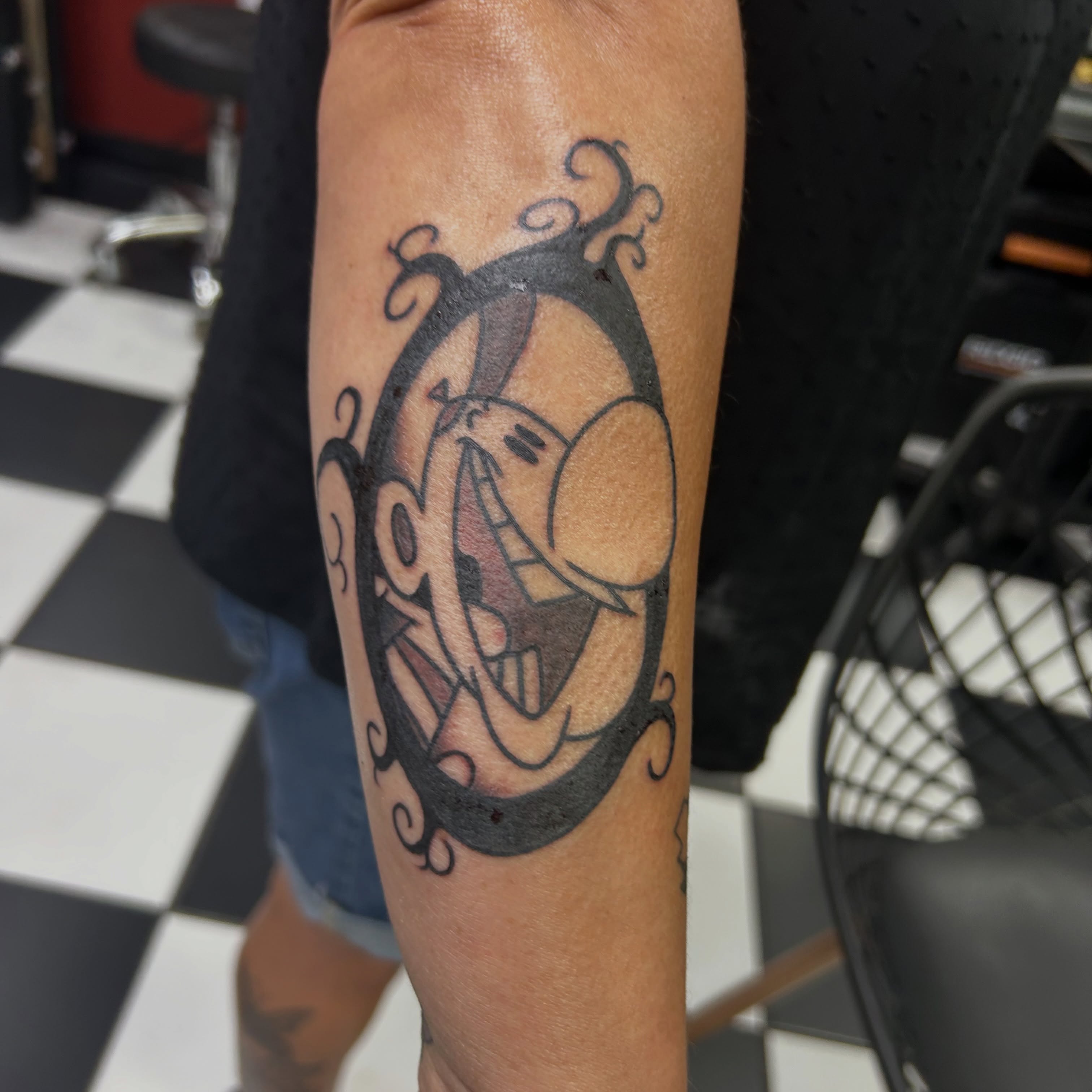 Anime character anime tattoo on the forearm by Tattoos by Corey aka MrLu