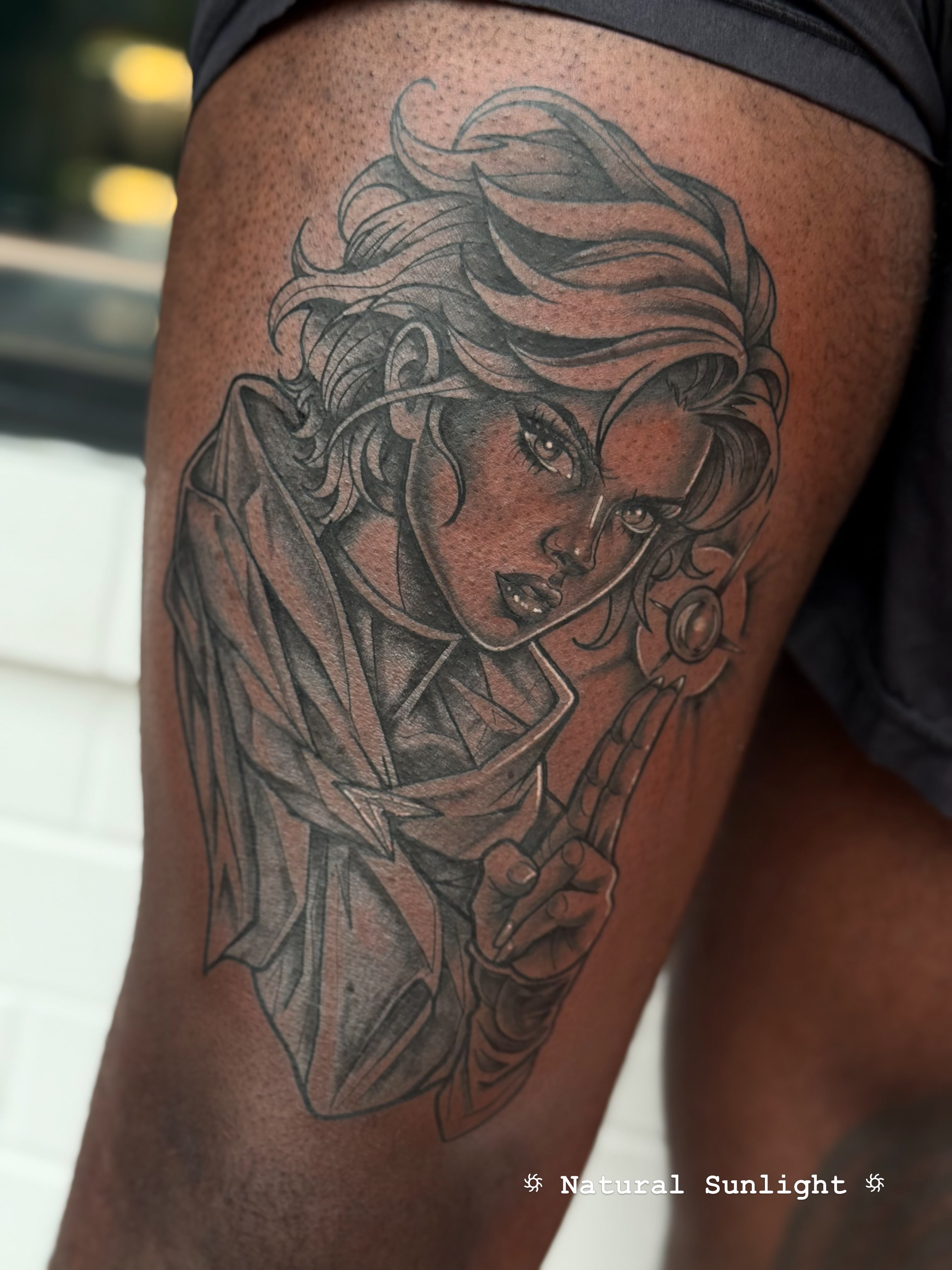 Tattoo by @flying_tiger_social_club — black_and_grey, realism