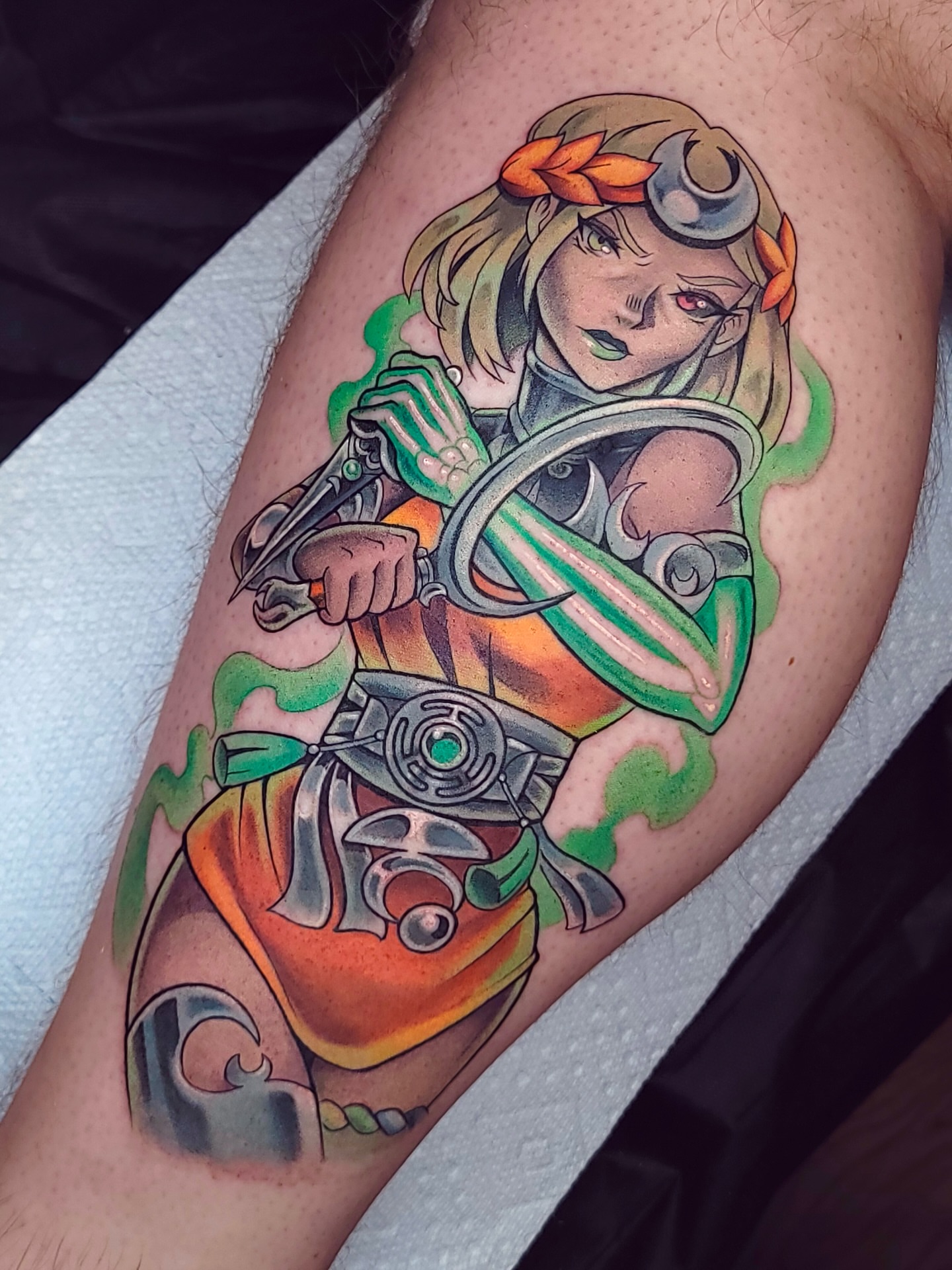 Mechanical warrior new school tattoo on the thigh by πΌπππΎππΌ π
πΌππππ
