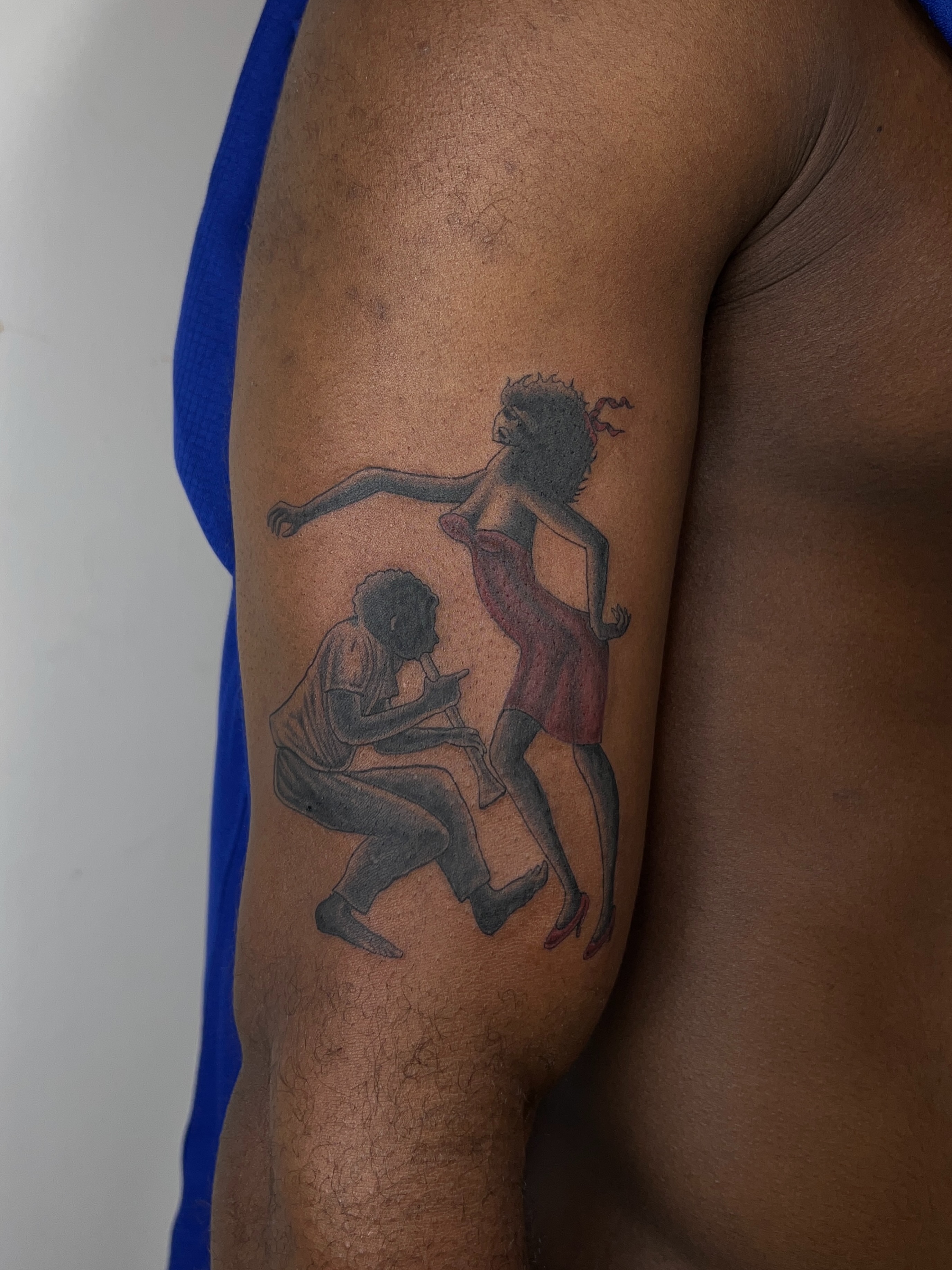 Tattoo by @pokedbyclo — black_and_grey
