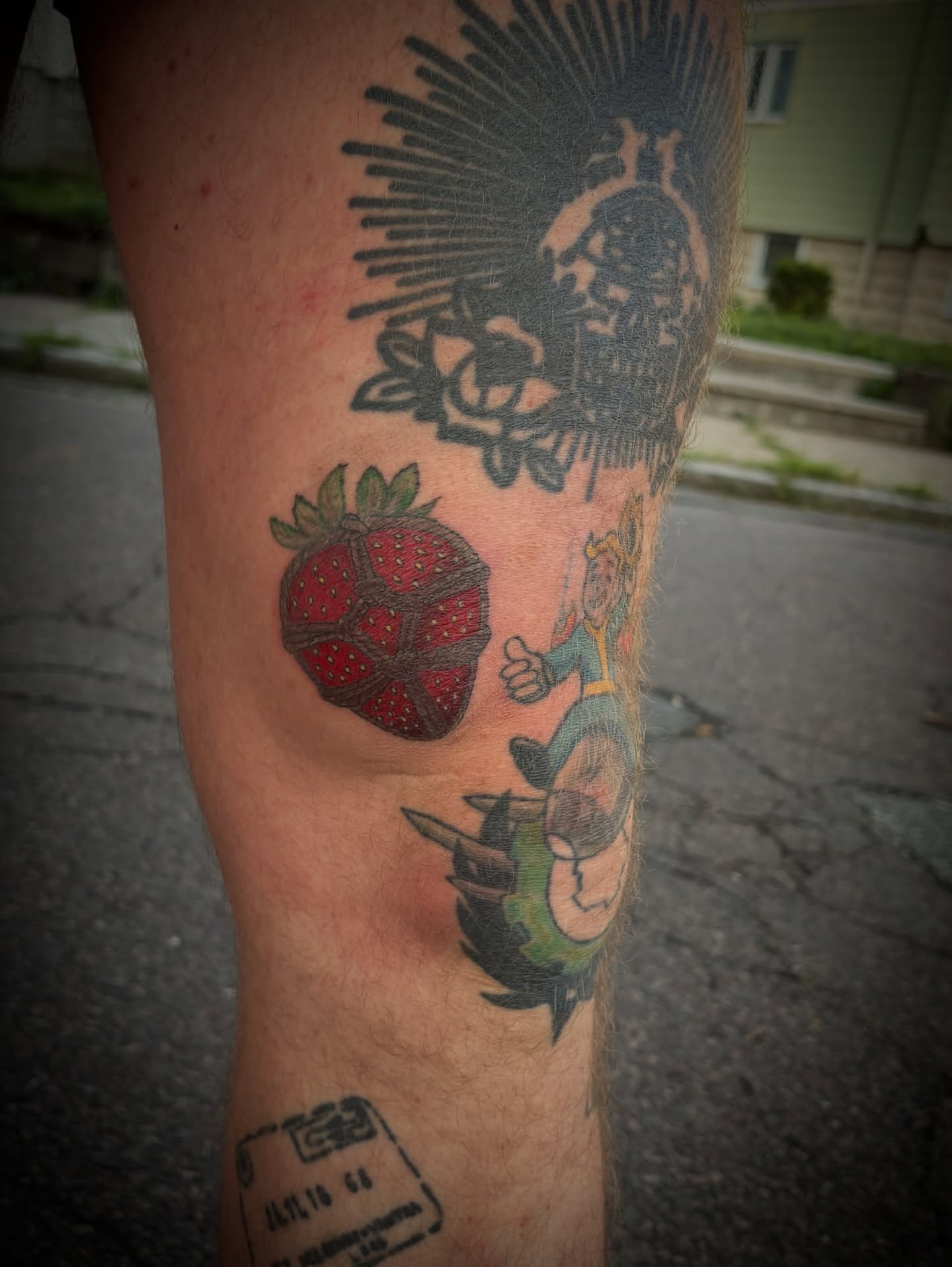 Tattoo by @inclusiveink_fran — american_traditional, dotwork