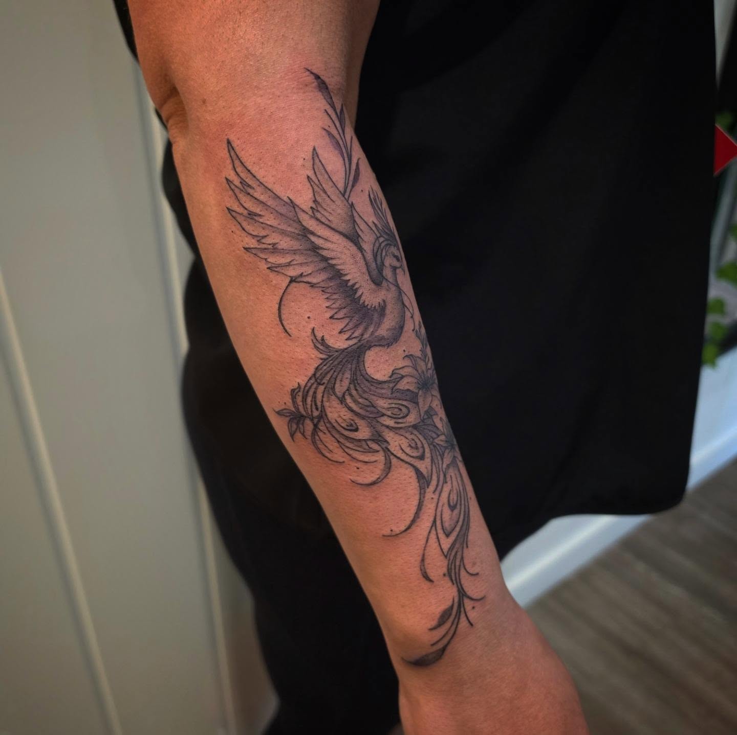 Tattoo by @ivy_inks — black_and_grey
