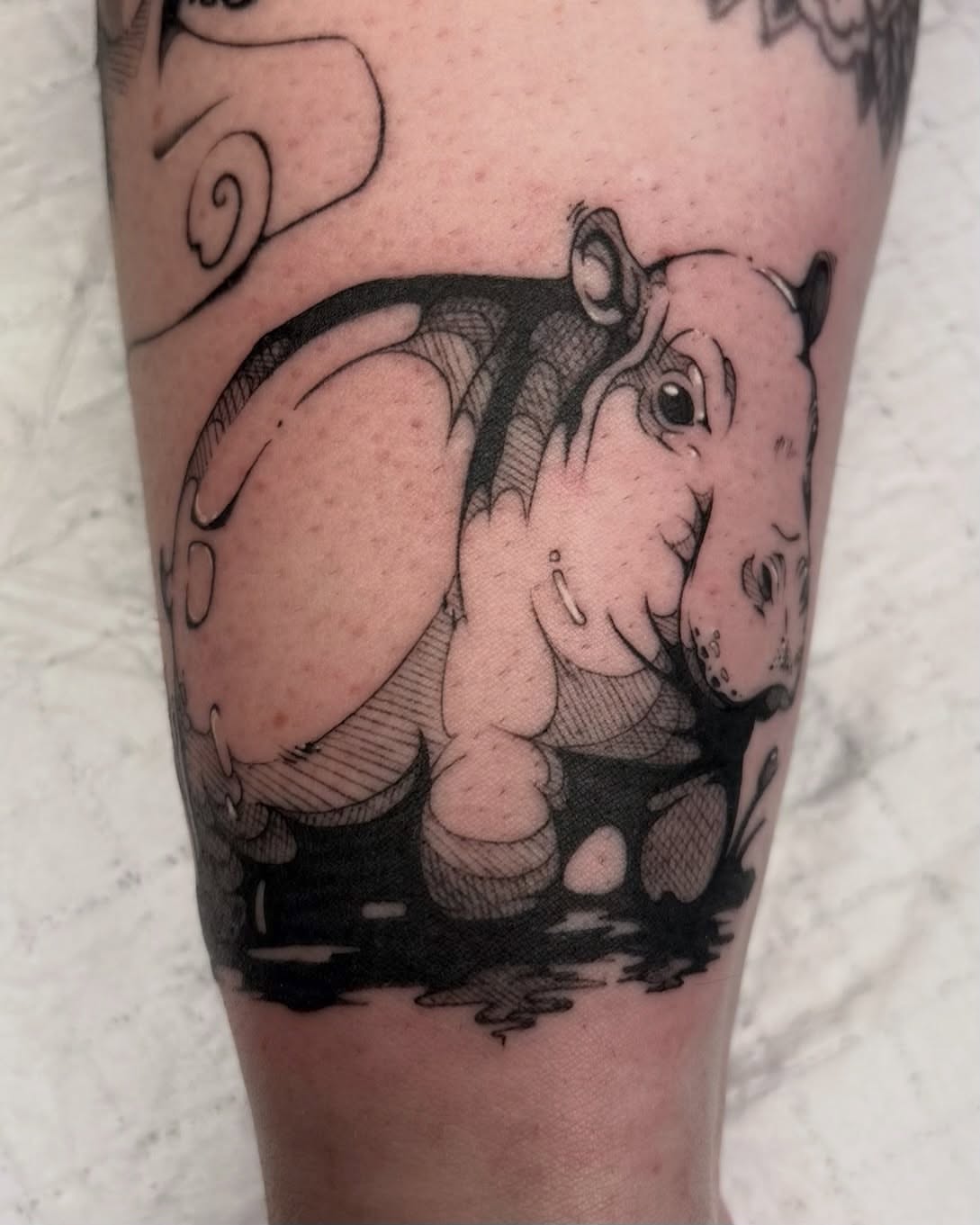 Tattoo by @codeblackink โ black_and_grey