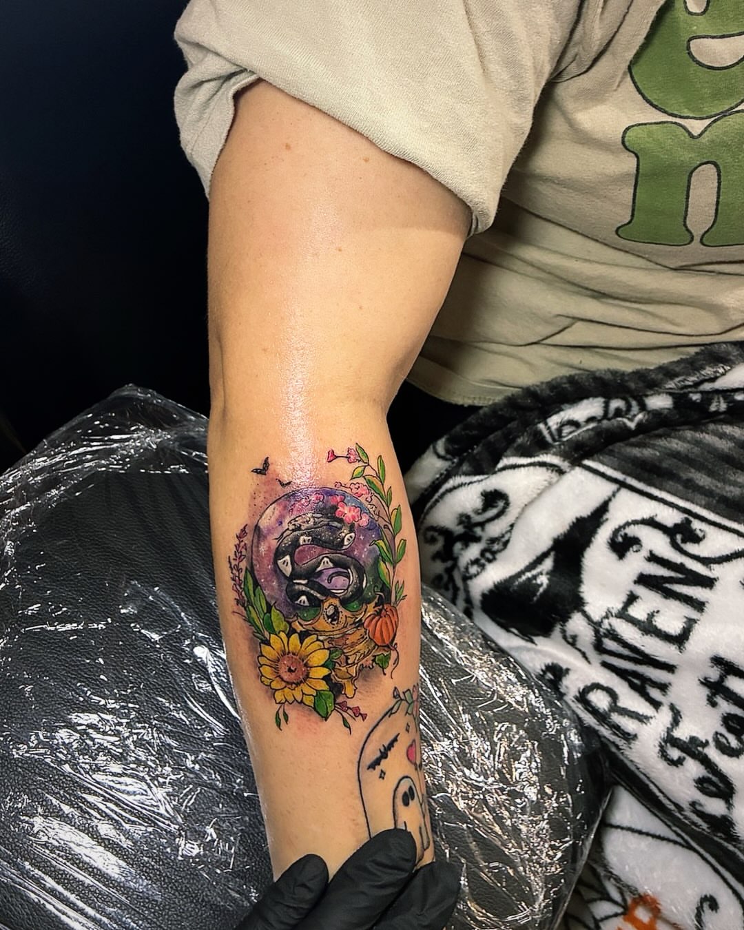 Tattoo by @unobhmg — anime, dotwork