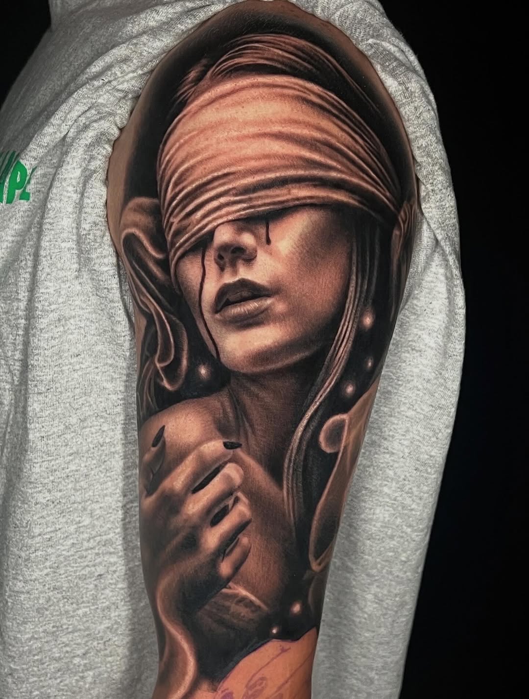 Tattoo by @jwells_tattoos — realism, black_and_grey