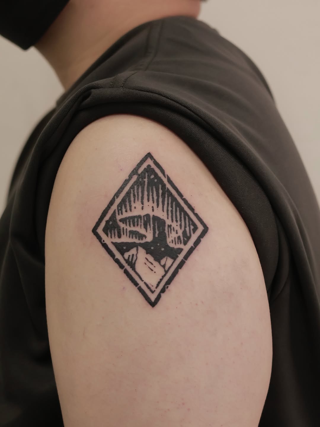 Tattoo by @momotattoo0906 — blackwork, illustrative
