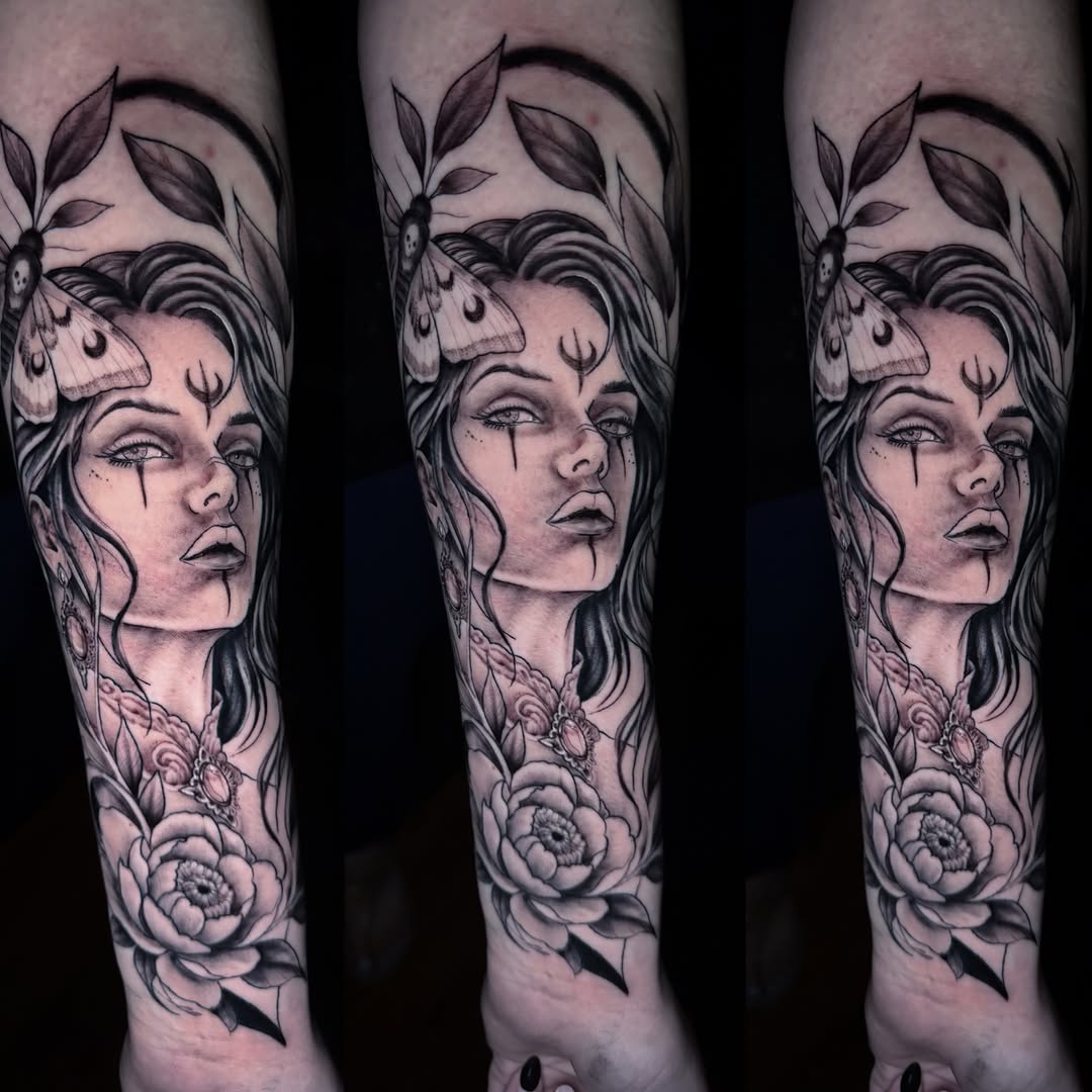 Tattoo by @ejwtattoos — black_and_grey, realism
