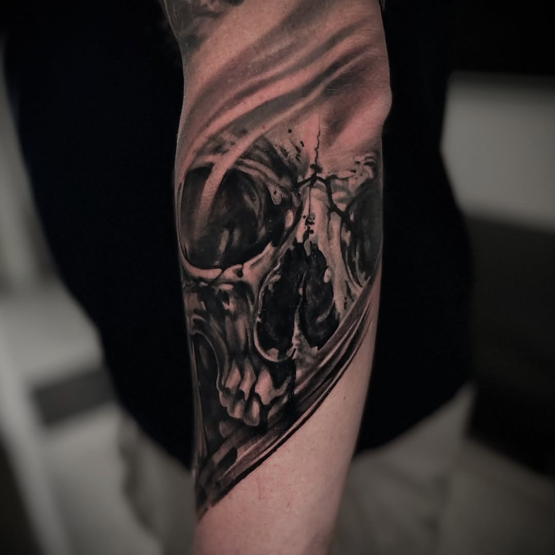 Tattoo by @sim_camillonitattoos — realism, black_and_grey