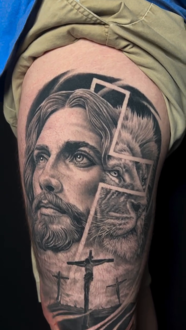 Tattoo by @jhedguevaratattoos — realism, black_and_grey