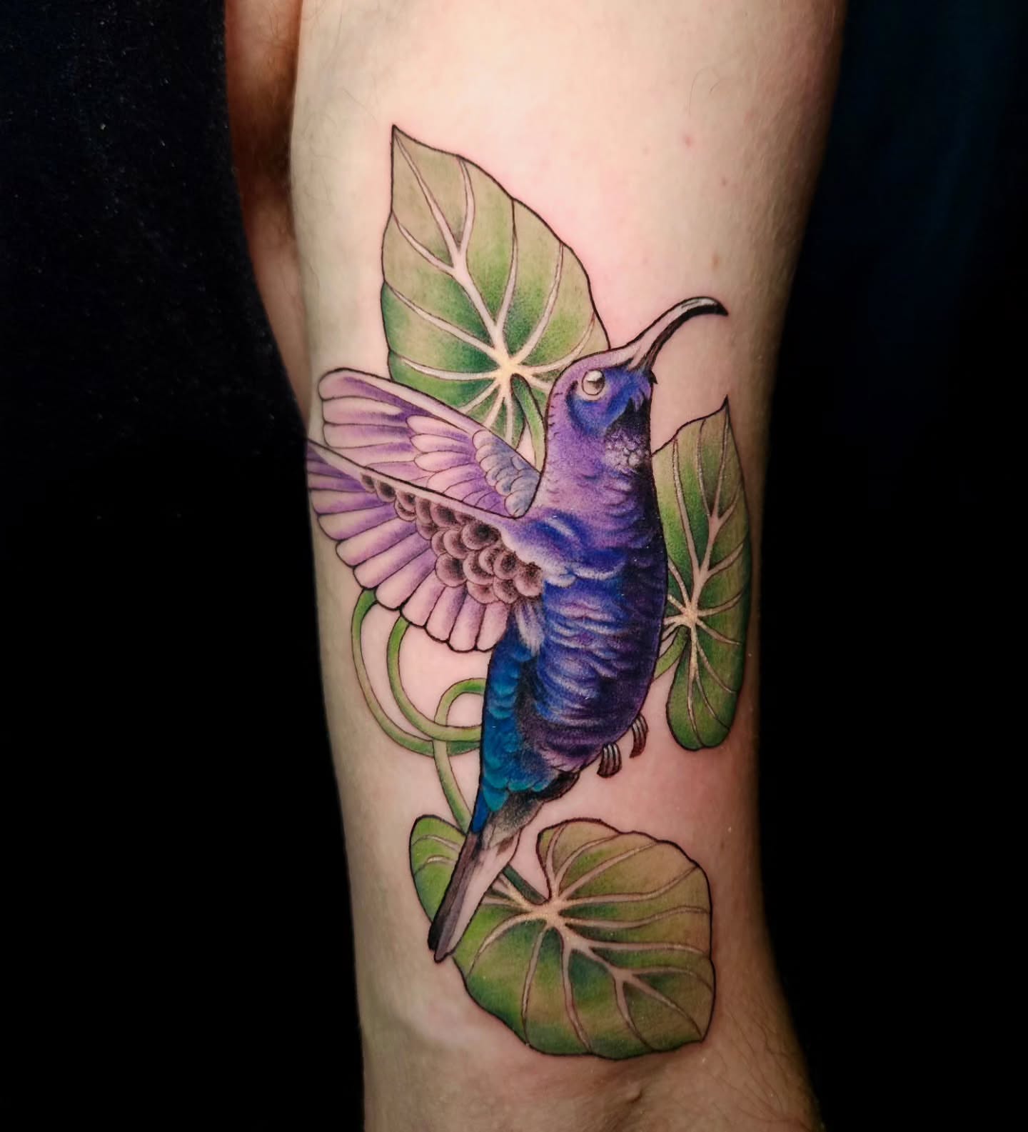 Hummingbird realism tattoo on the forearm by Chloe🌿Tattoos