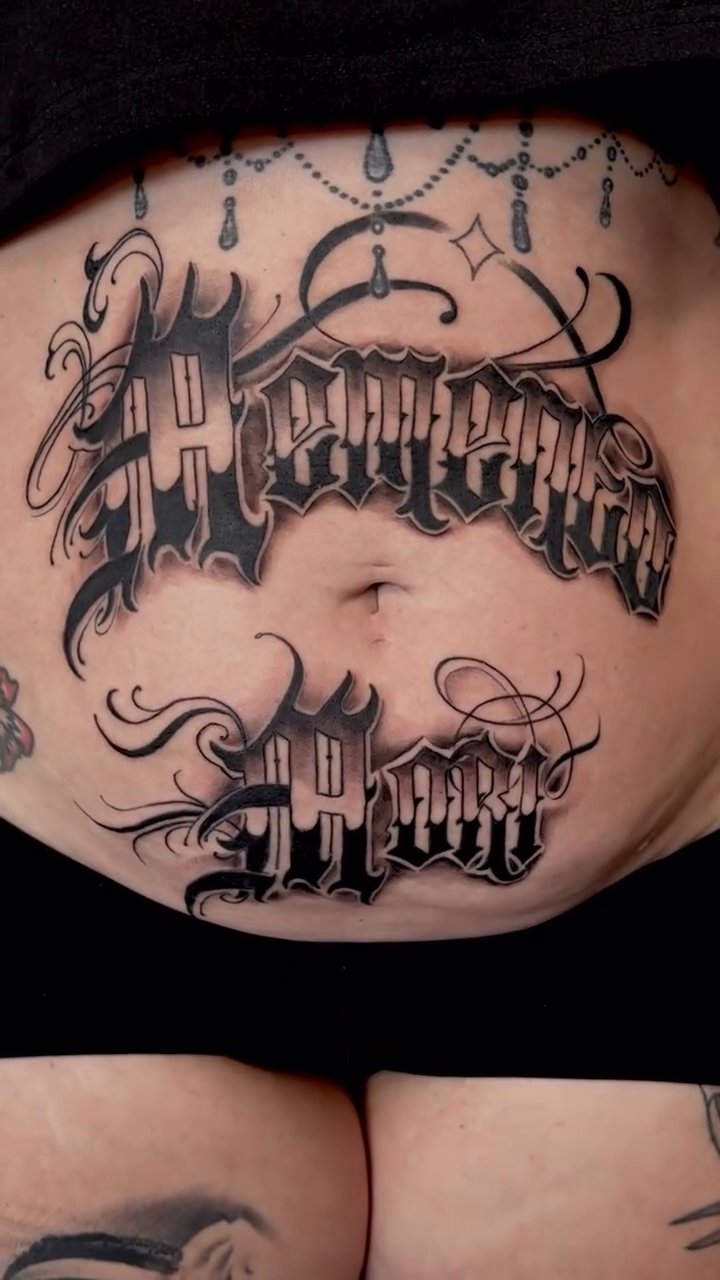 Tattoo by @whip_spurstattoo — lettering_script, chicano