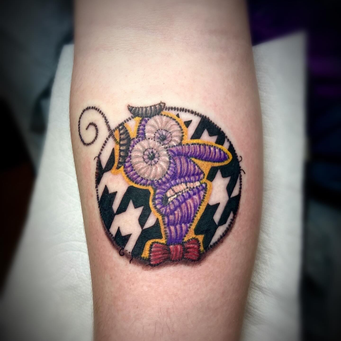 Elephant American traditional tattoo on the forearm by San Diego Tattoo Artist