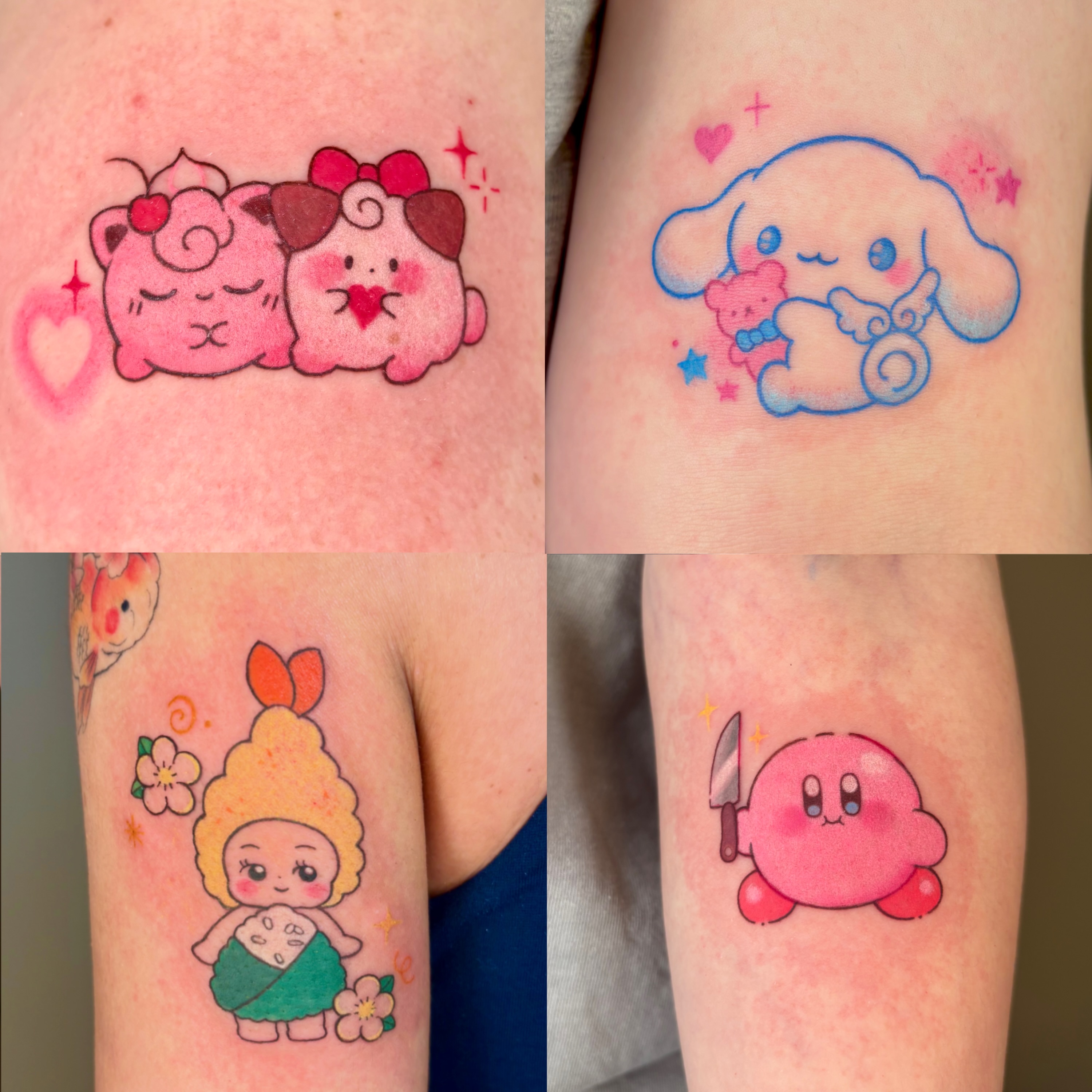 Kawaii characters anime tattoo on the forearm by ๐ฎ๐ถ๐ ๐ โงโห โโ.
