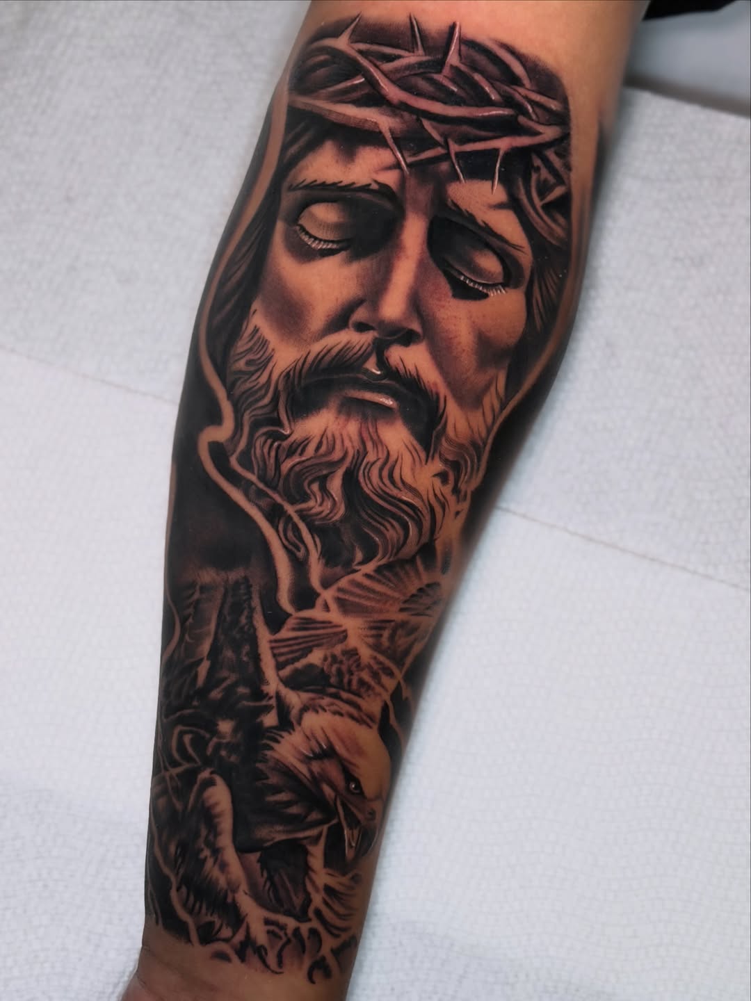 Tattoo by @bigrichtattoos β realism, black_and_grey